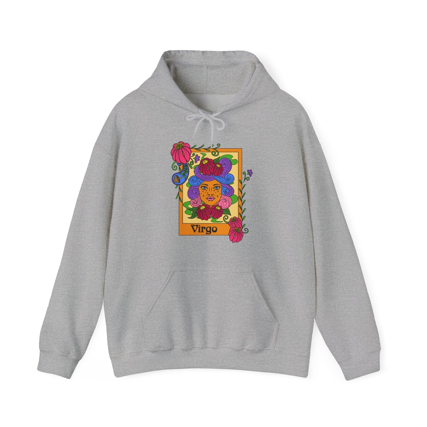 Virgo star sign Hoodie, Ram zodiac astrology Jumper, Horoscope birthday gift sweatshirt, Bold retro colourful Design top