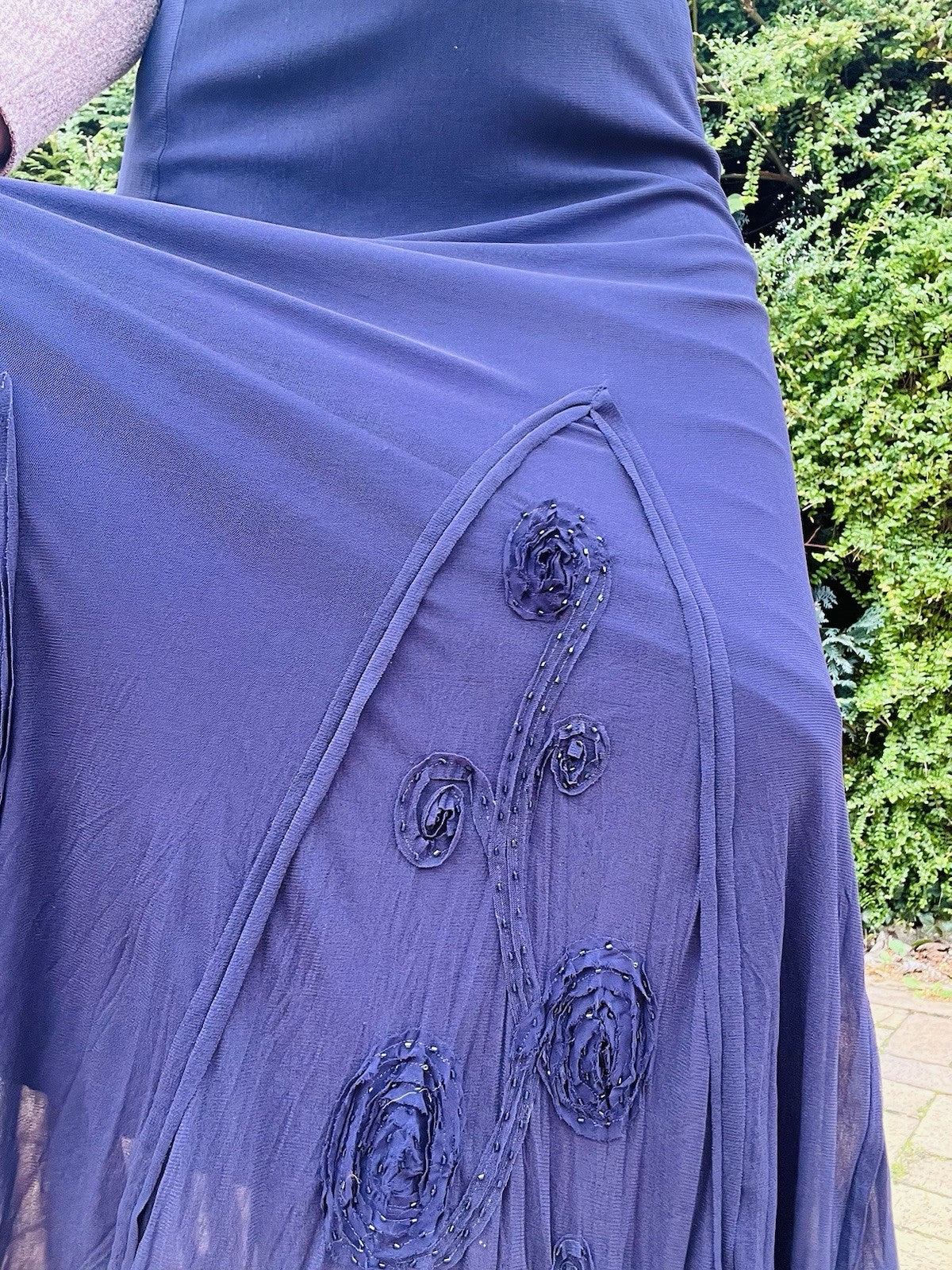 Vintage Y2K Maxi Skirt By Per Una, Whimsigoth Frilly Long Purple Skirt - Size 10