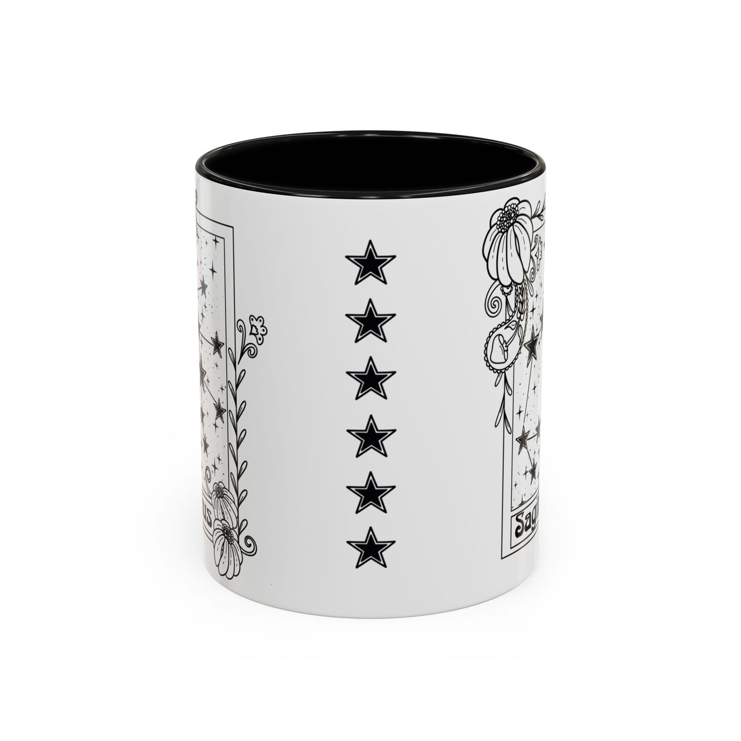Sagittarius Constellation mug, Zodiac astrology coffee cup, Horoscope birthday gift mug, Star sign tarot card ceramic mug
