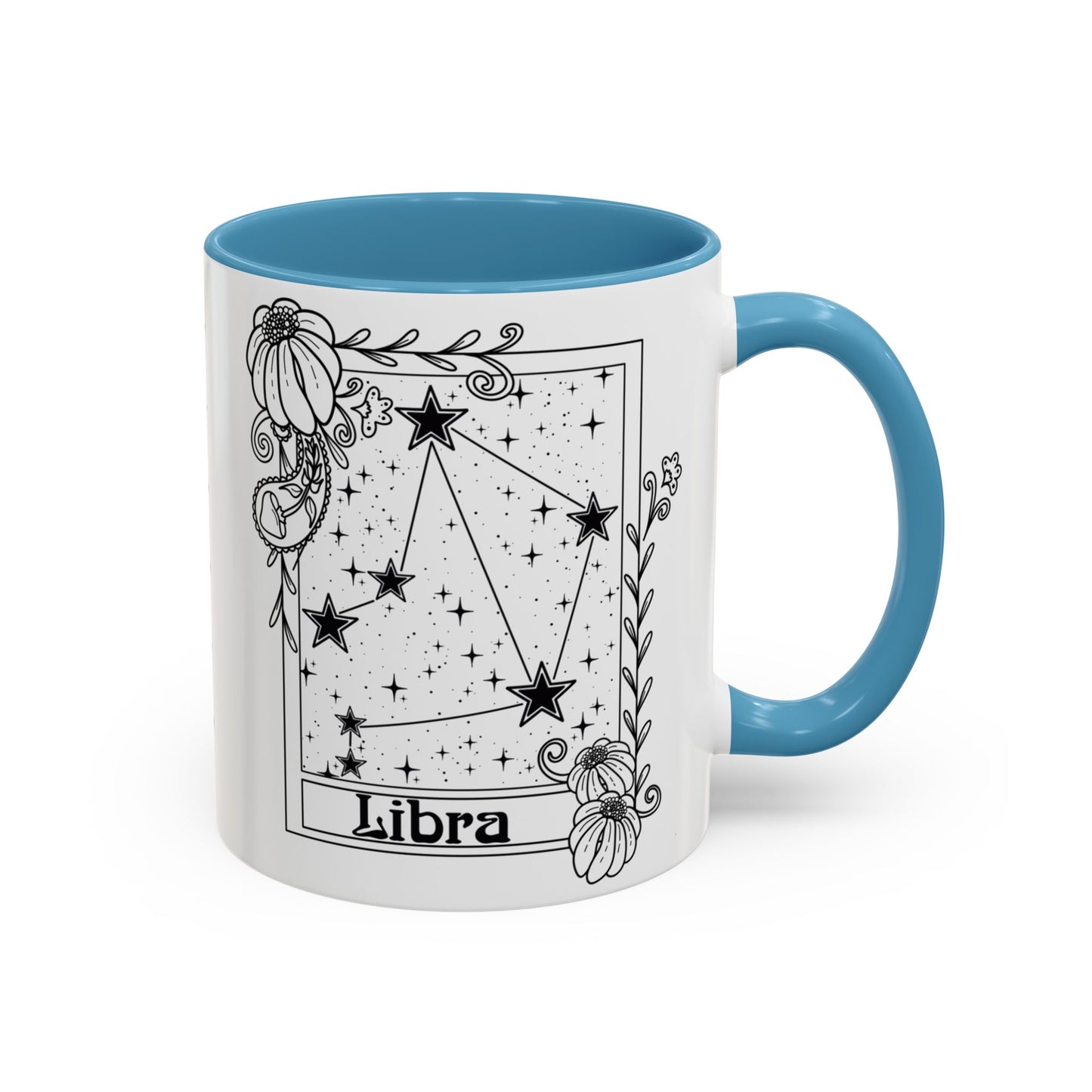 Libra Constellation mug, Zodiac astrology coffee cup, Horoscope birthday gift mug, Star sign tarot card ceramic mug
