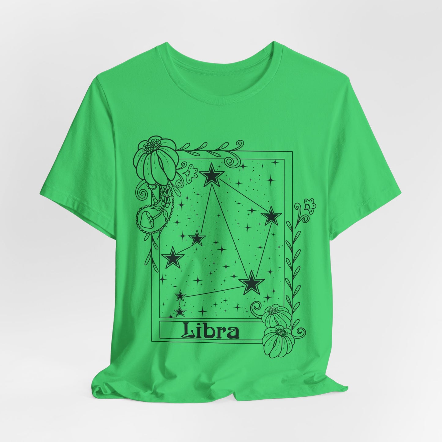 Libra Constellation T-Shirt, Zodiac astrology top, Horoscope birthday gift Tee, Star sign tarot card design tshirt