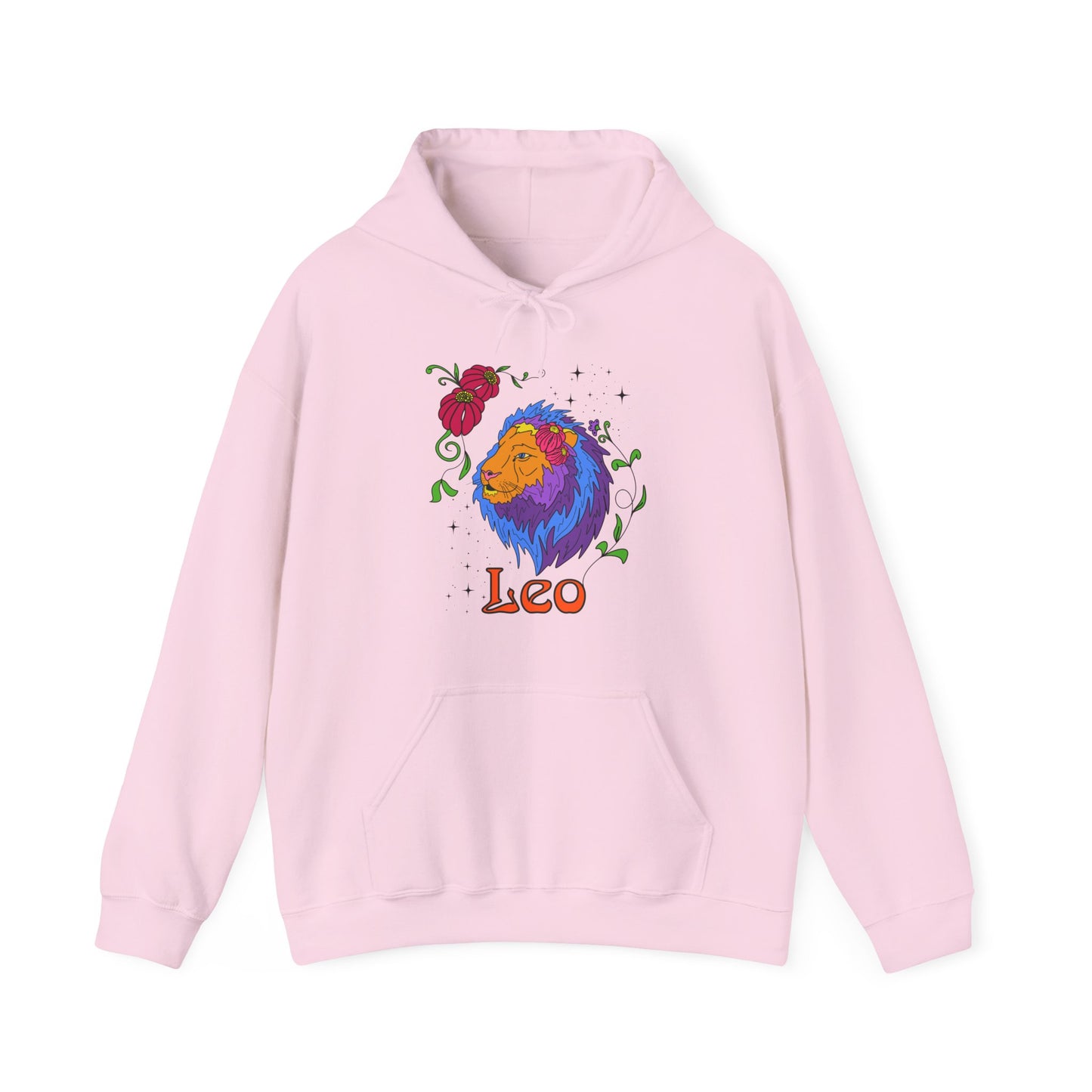 Leo star sign Hoodie, Lion zodiac astrology Jumper, Horoscope birthday gift sweatshirt, Bold retro colourful Design top