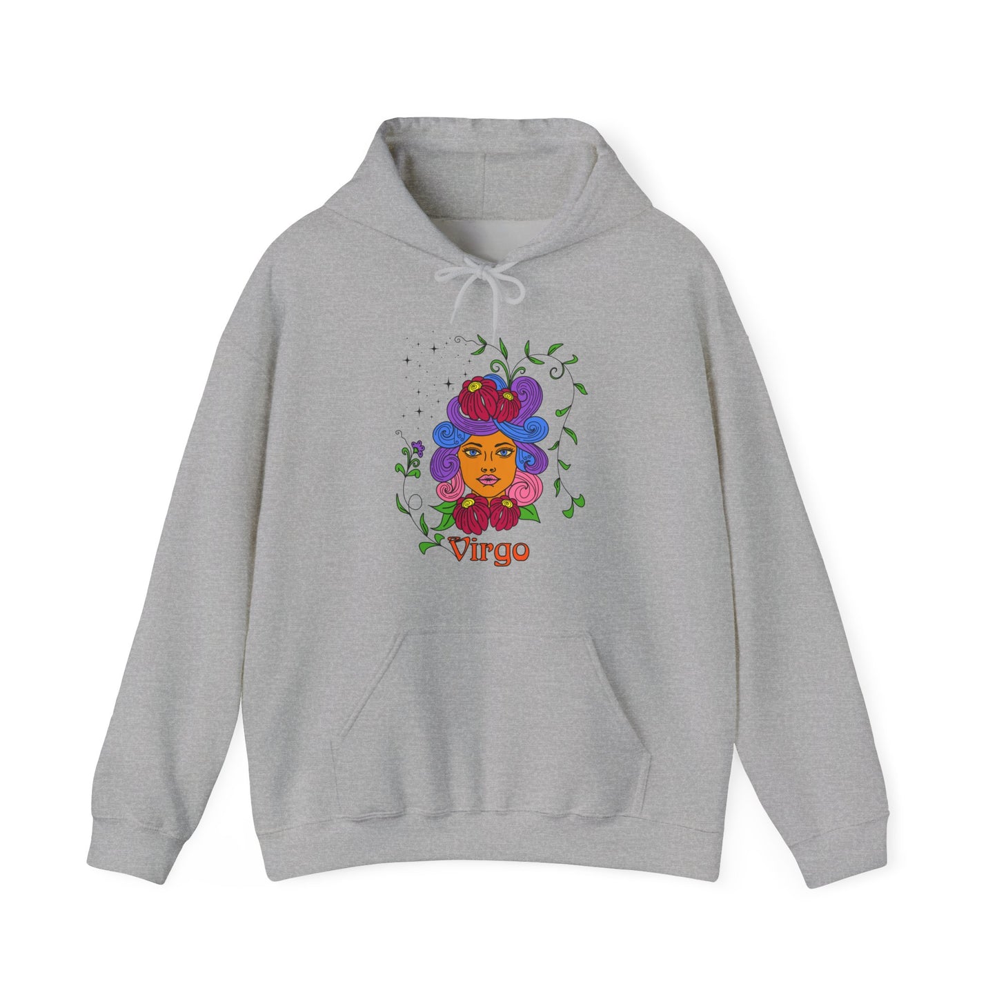 Virgo star sign Hoodie, Maiden zodiac astrology Jumper, Horoscope birthday gift sweatshirt, Bold retro colourful Design top