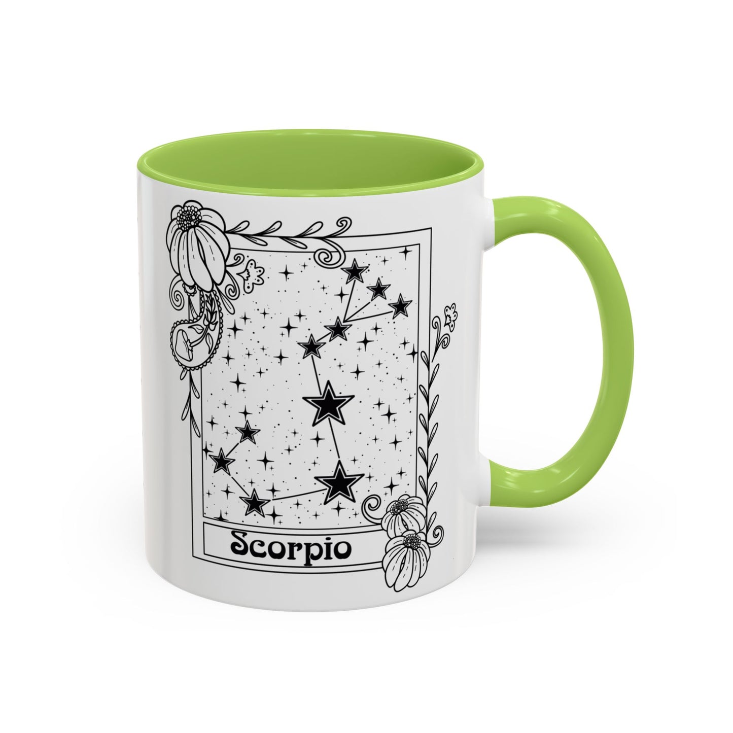 Scorpio Constellation mug, Zodiac astrology coffee cup, Horoscope birthday gift mug, Star sign tarot card ceramic mug