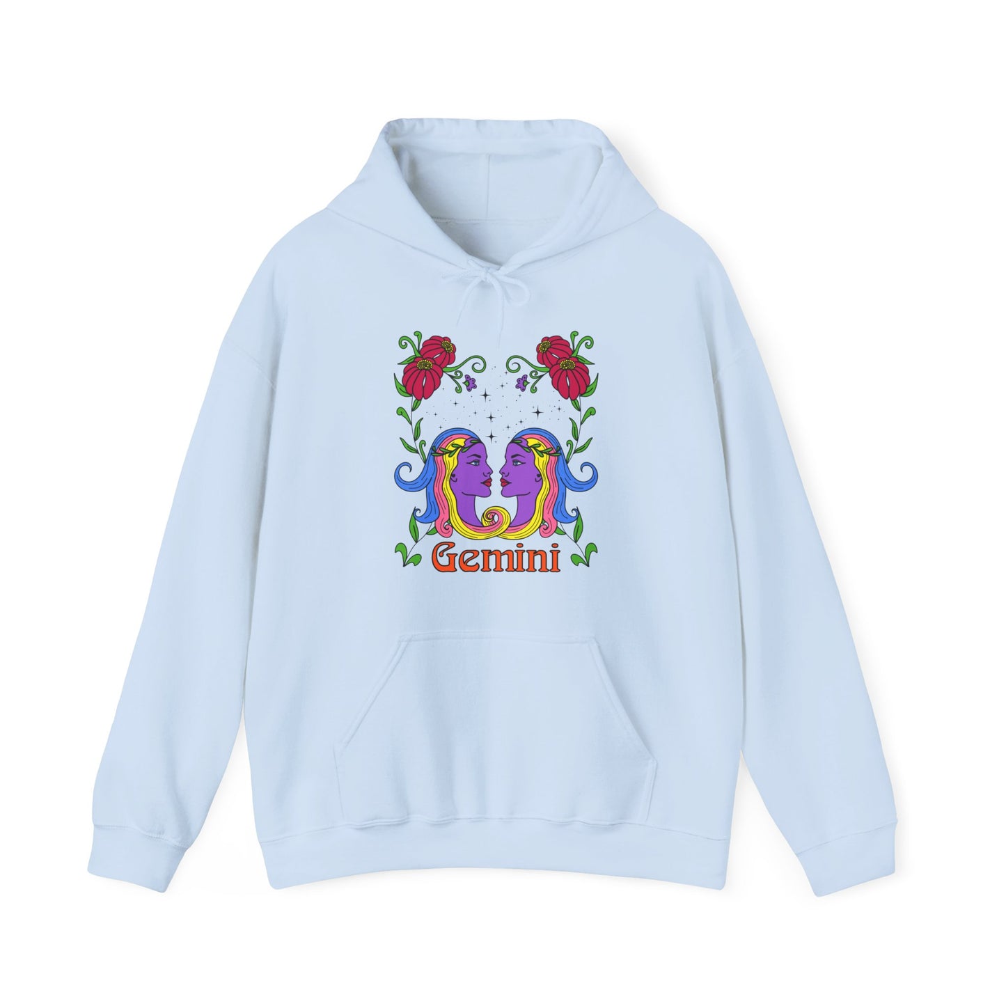 Gemini star sign Hoodie, Twins zodiac astrology Jumper, Horoscope birthday gift sweatshirt, Bold retro colourful Design top