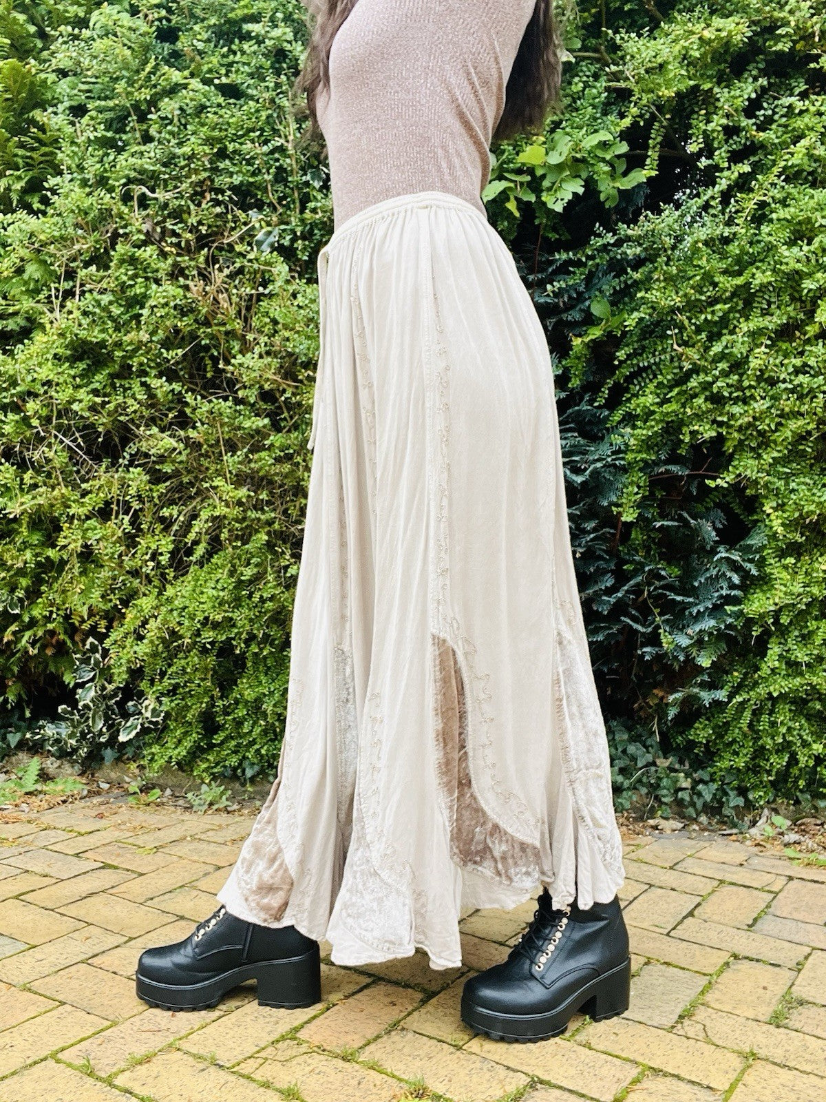Vintage Y2K Maxi Skirt, Hippie Boho Long Skirt By RAPP Embroidered Whimsigoth 12