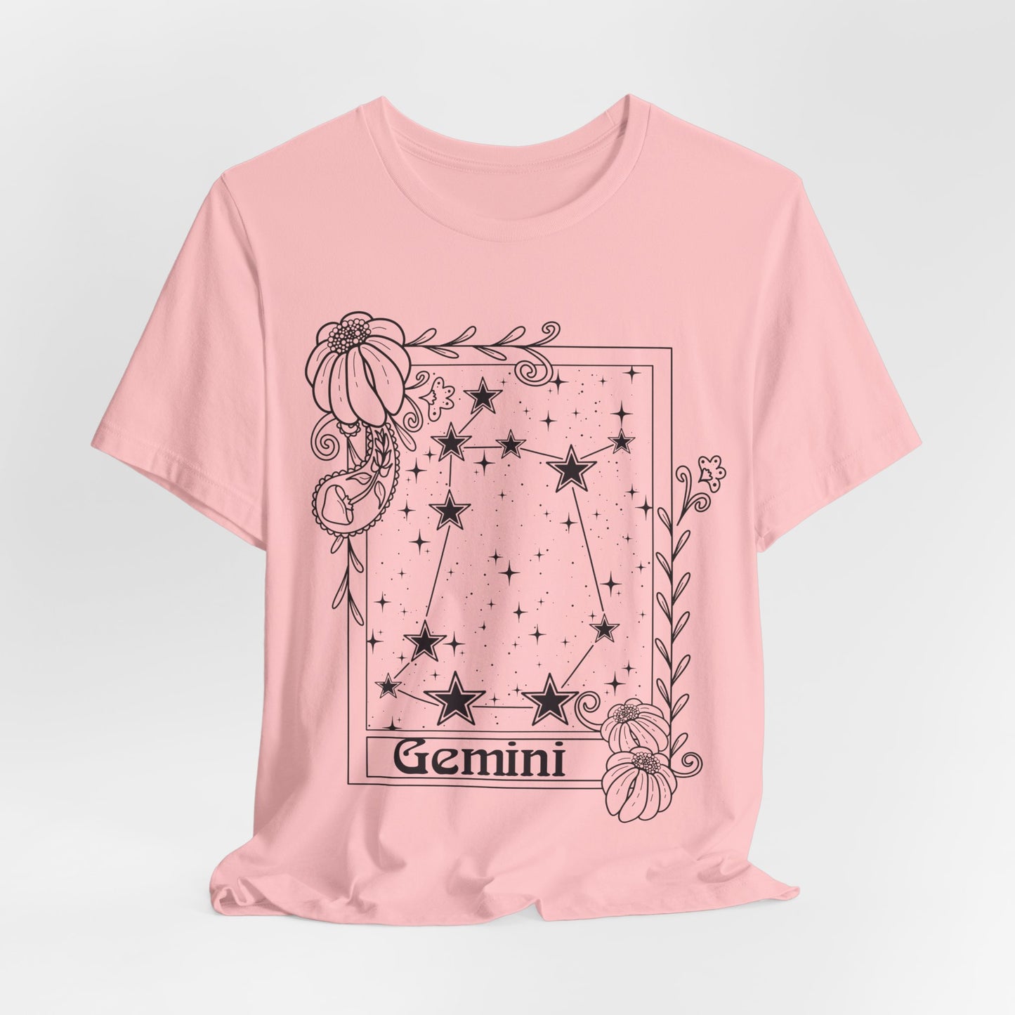 Gemini Constellation T-Shirt, Zodiac astrology top, Horoscope birthday gift Tee, Star sign tarot card design tshirt