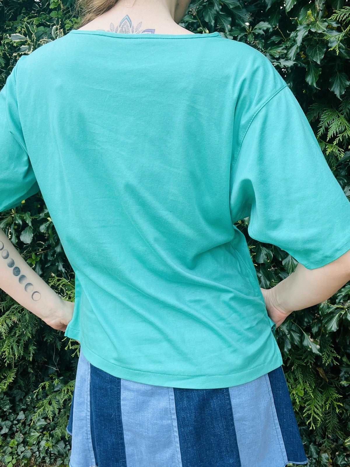 Vintage 80s Cotton T-shirt Plain Single Stitch Short Sleeve Tee Top By Ascota 14