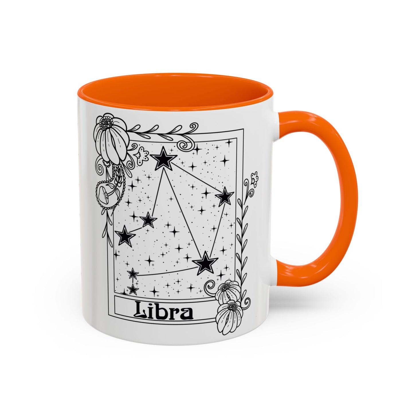 Libra Constellation mug, Zodiac astrology coffee cup, Horoscope birthday gift mug, Star sign tarot card ceramic mug