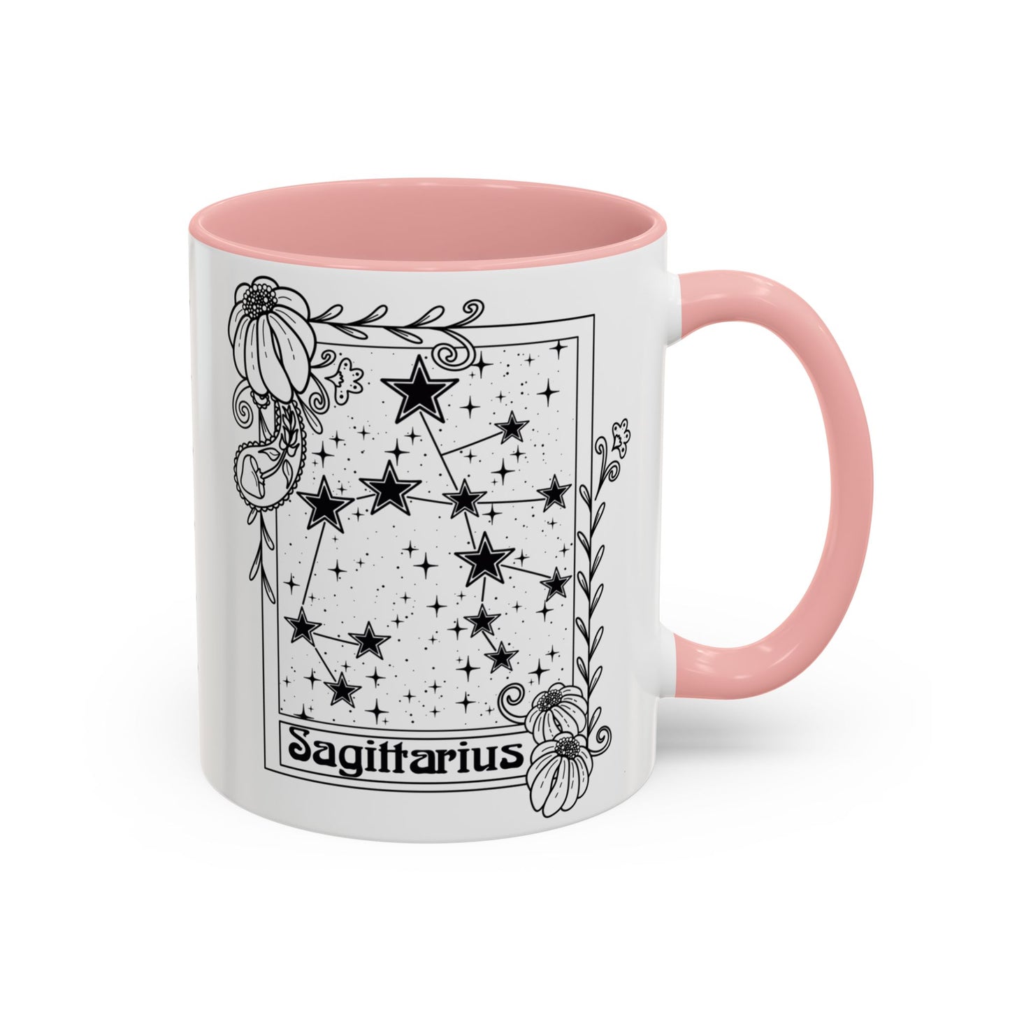 Sagittarius Constellation mug, Zodiac astrology coffee cup, Horoscope birthday gift mug, Star sign tarot card ceramic mug