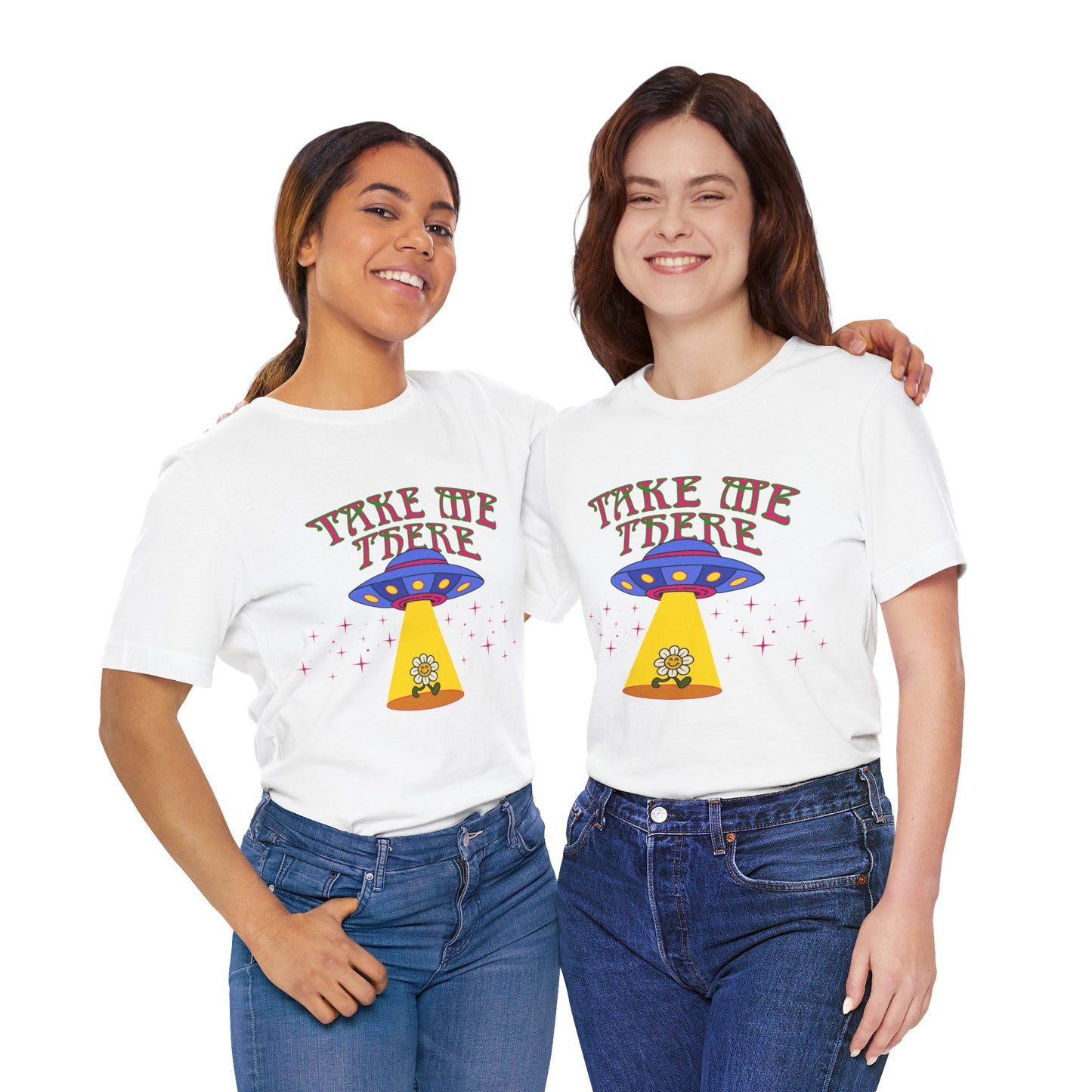 Hippie psychedelic UFO T-shirt Trippy 60s 70s space flower top Groovy retro Festival Tee