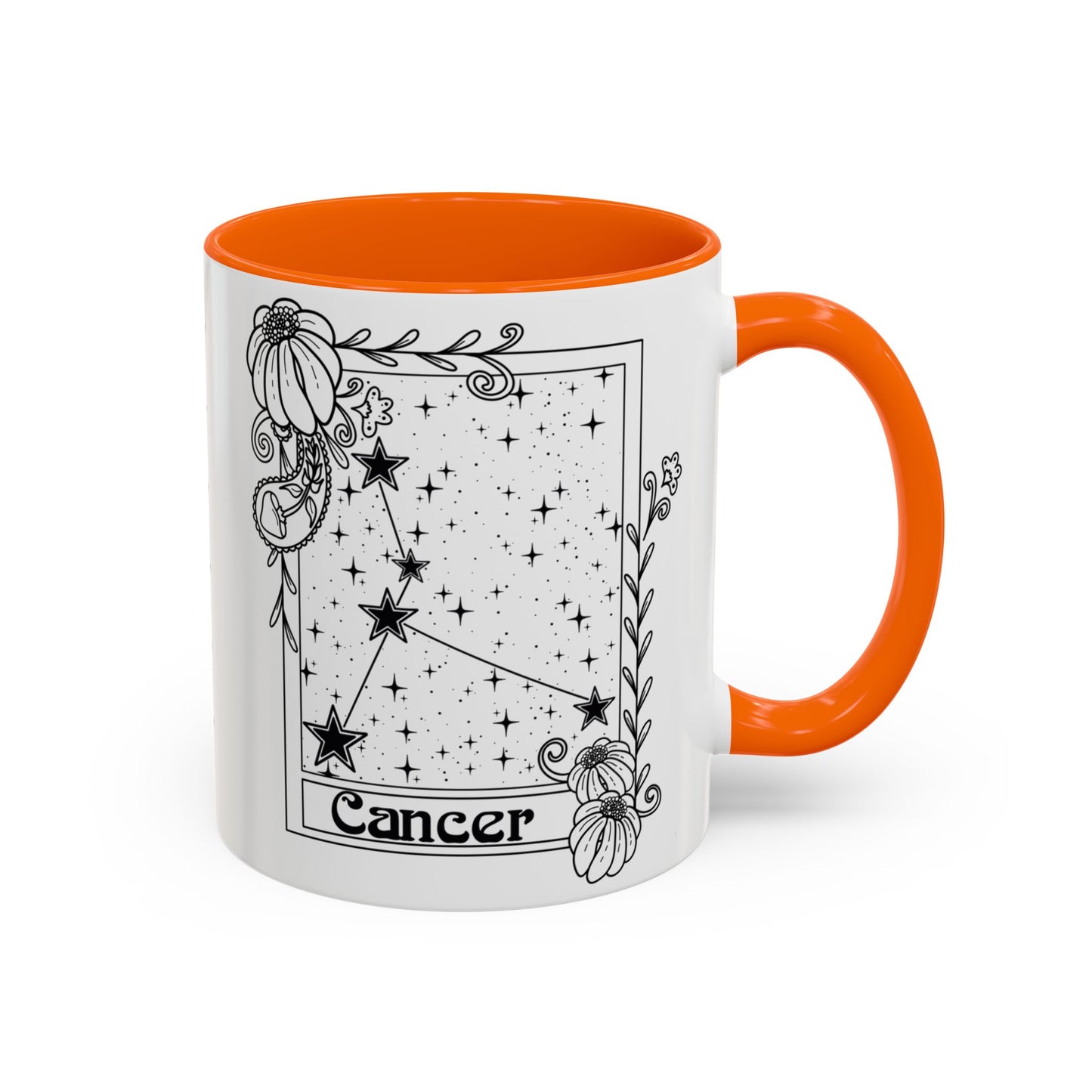Cancer Constellation mug, Zodiac astrology coffee cup, Horoscope birthday gift mug, Star sign tarot card ceramic mug