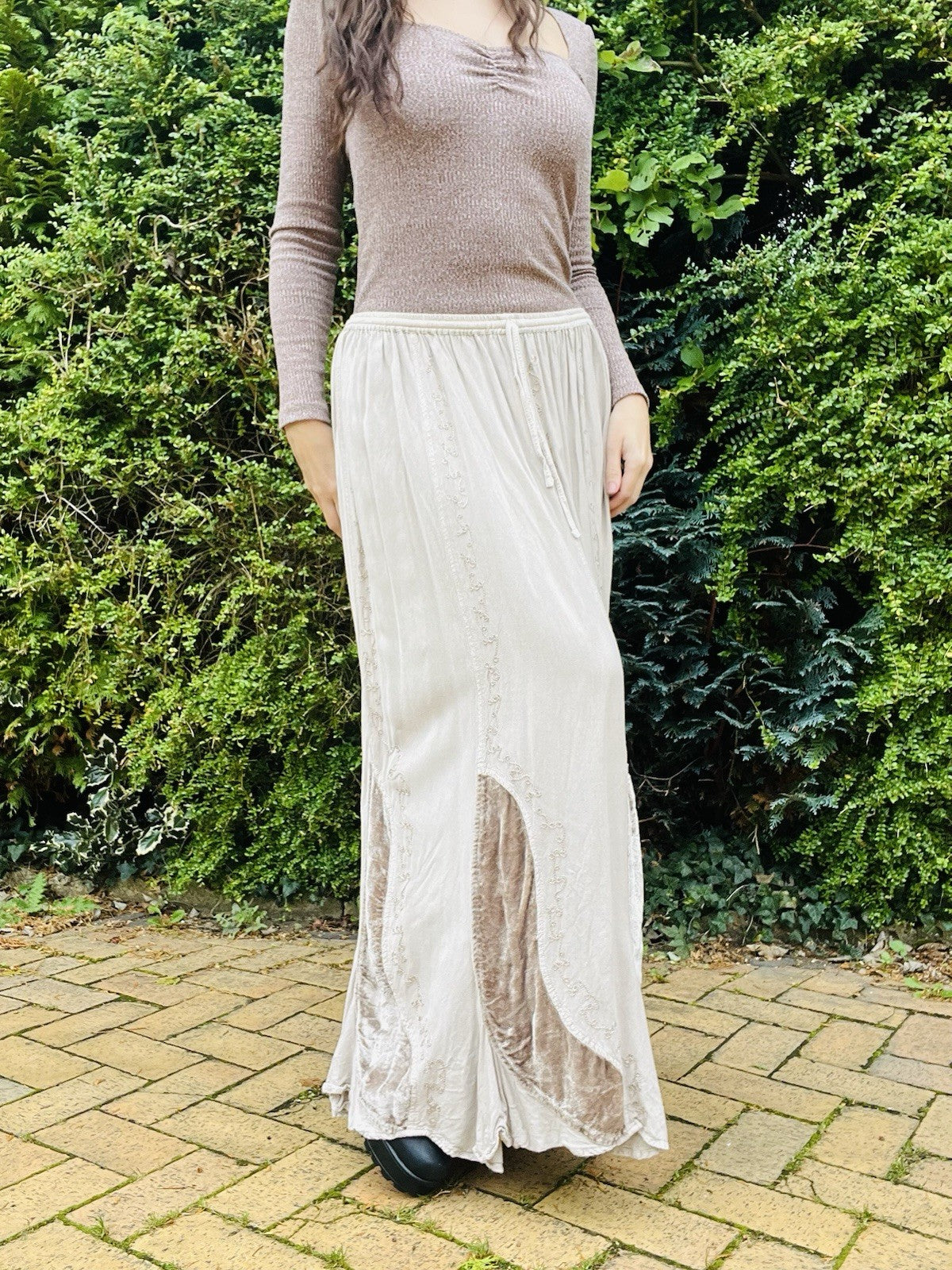 Vintage Y2K Maxi Skirt, Hippie Boho Long Skirt By RAPP Embroidered Whimsigoth 12