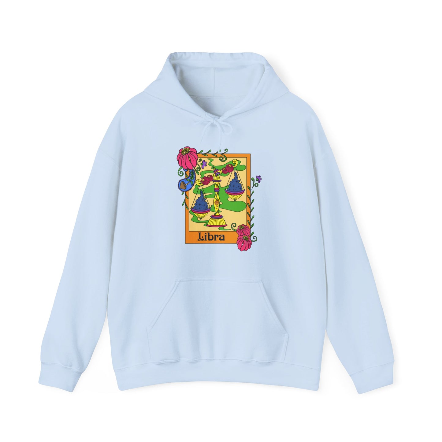 Libra star sign Hoodie, Ram zodiac astrology Jumper, Horoscope birthday gift sweatshirt, Bold retro colourful Design top