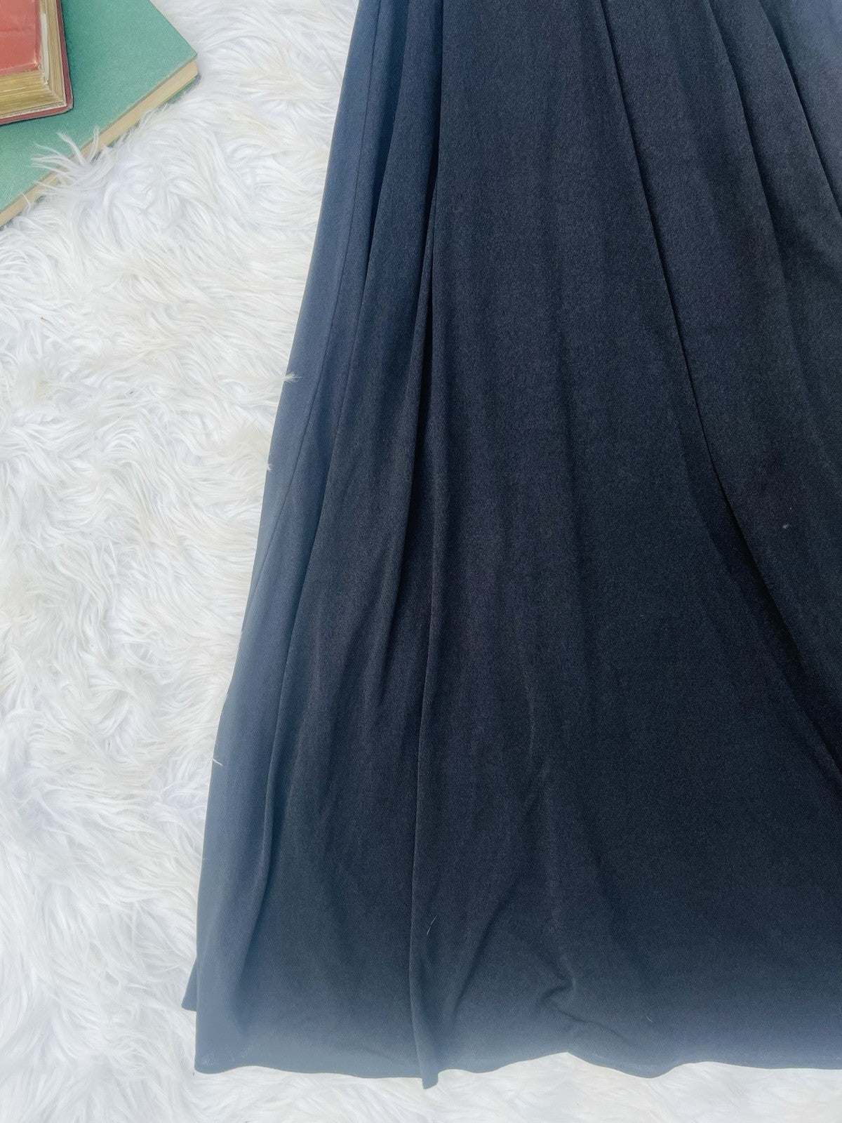 Vintage 1970s Maxi Dress Long Floaty Whimsigoth Dress With Lace Detail Black 10