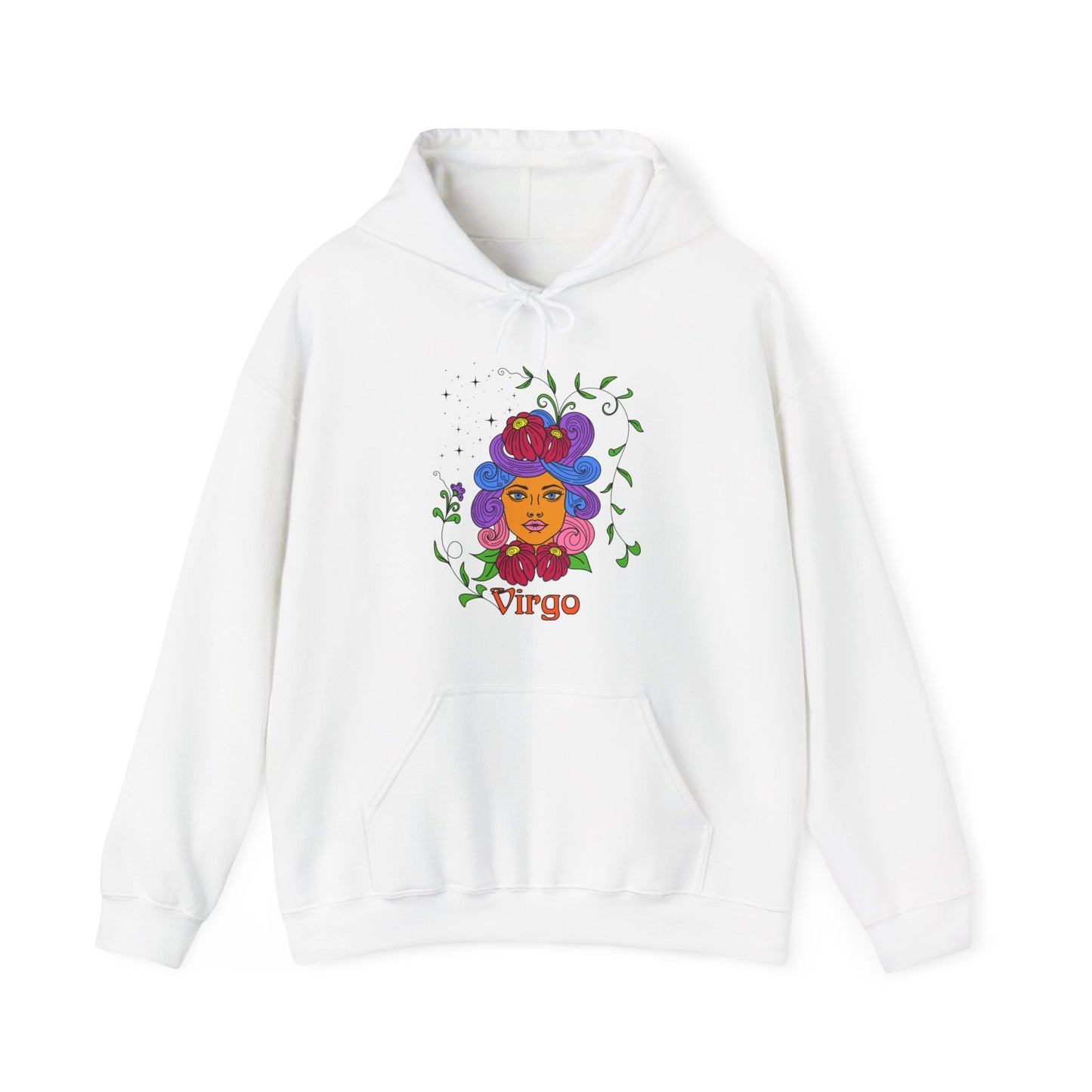 Virgo star sign Hoodie, Maiden zodiac astrology Jumper, Horoscope birthday gift sweatshirt, Bold retro colourful Design top