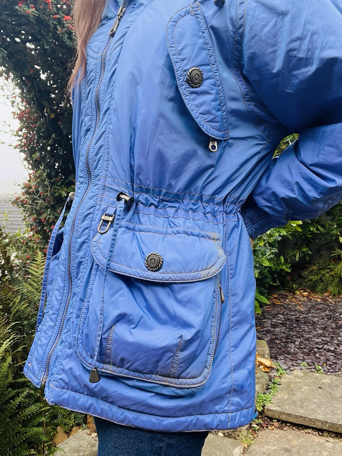 Vintage 90s Ski Jacket By Rodeo Warm Winter Coat With Hood Purple Size 10