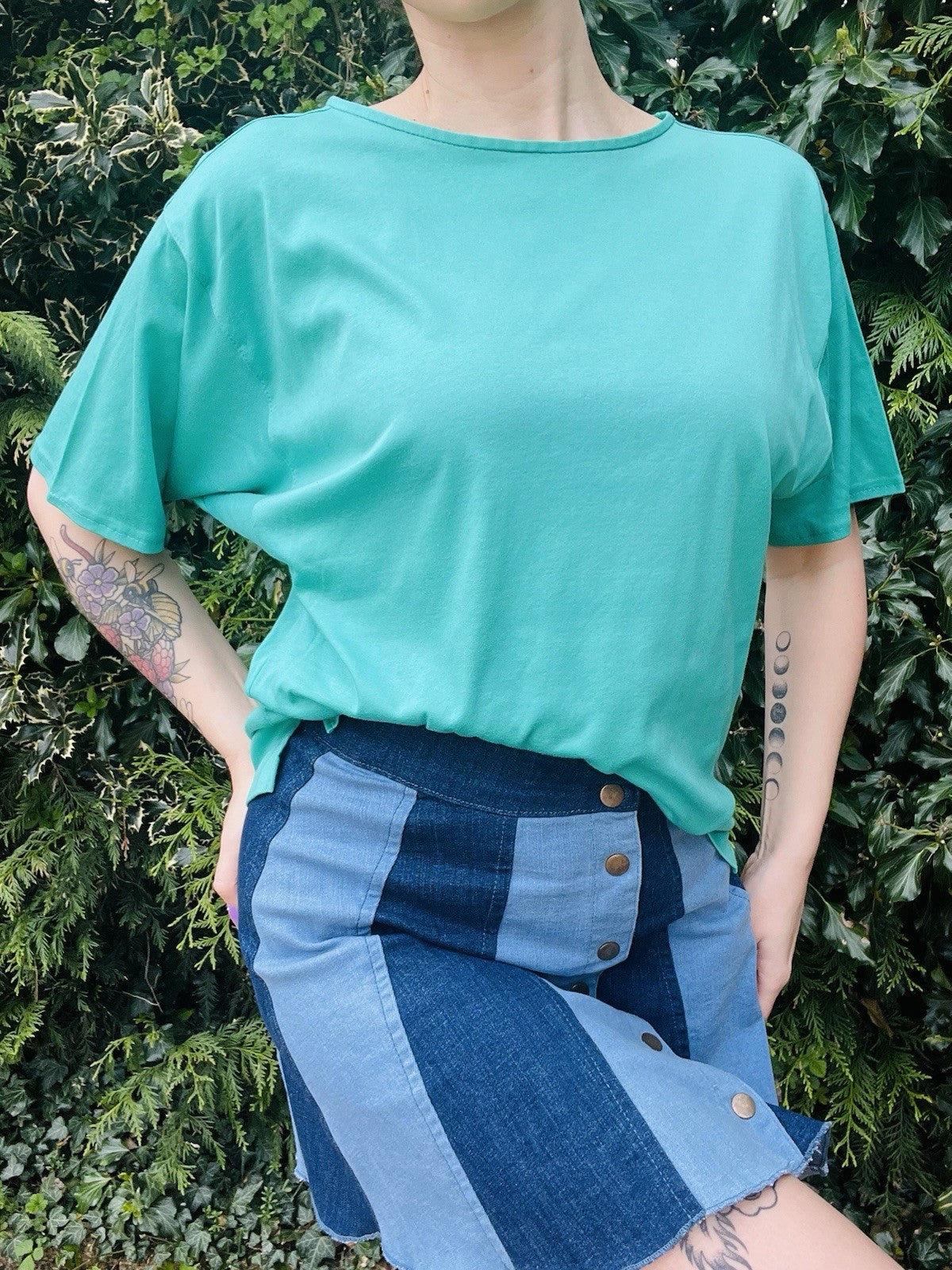 Vintage 80s Cotton T-shirt Plain Single Stitch Short Sleeve Tee Top By Ascota 14