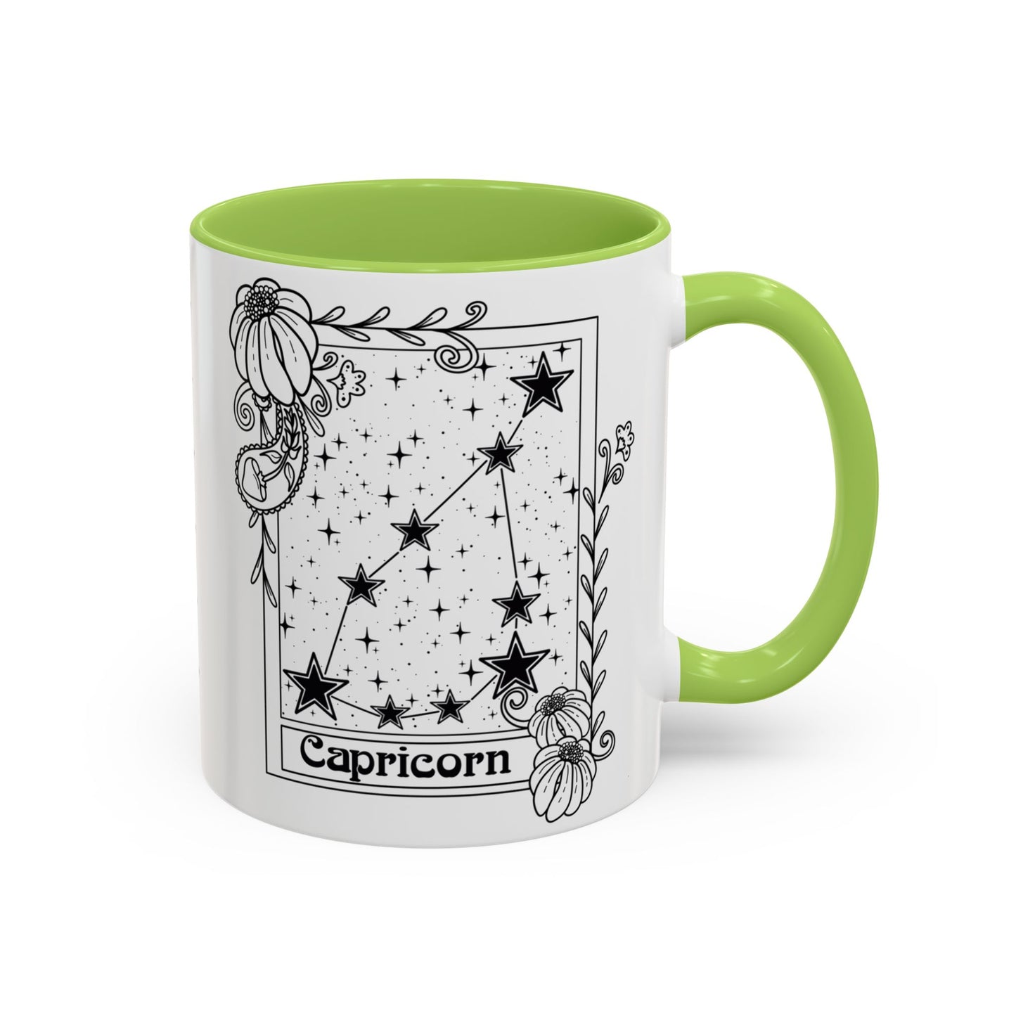 Capricorn Constellation mug, Zodiac astrology coffee cup, Horoscope birthday gift mug, Star sign tarot card ceramic mug
