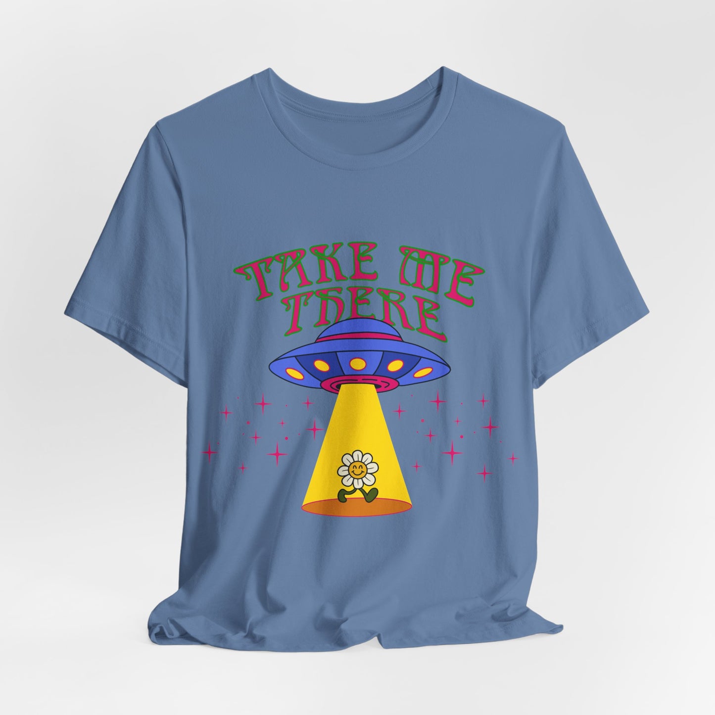 Hippie psychedelic UFO Tshirt, Trippy 60s 70s space flower top, Groovy retro Festival Tee
