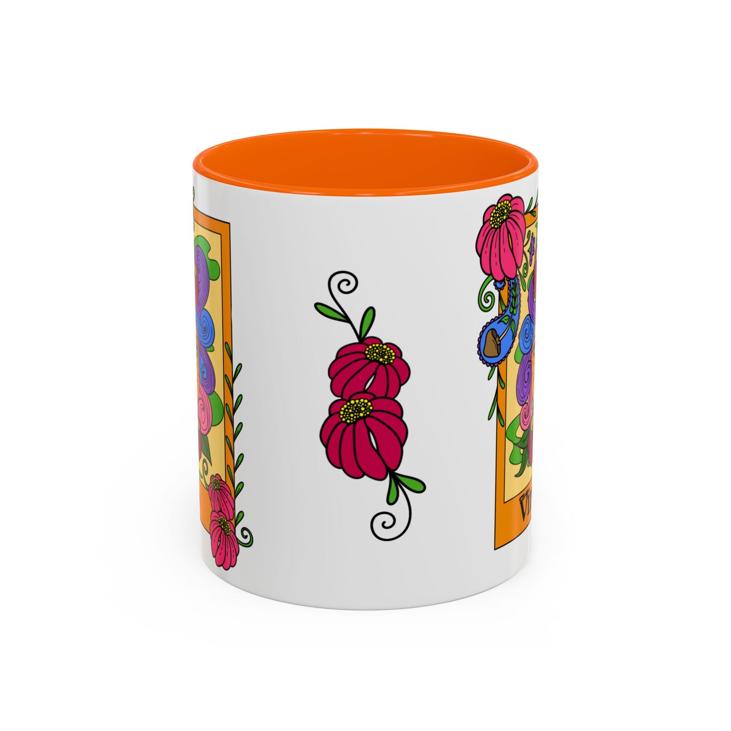 Virgo star sign mug, Maiden zodiac astrology coffee cup, Horoscope birthday gift mug, Bold retro colourful Design ceramic mug