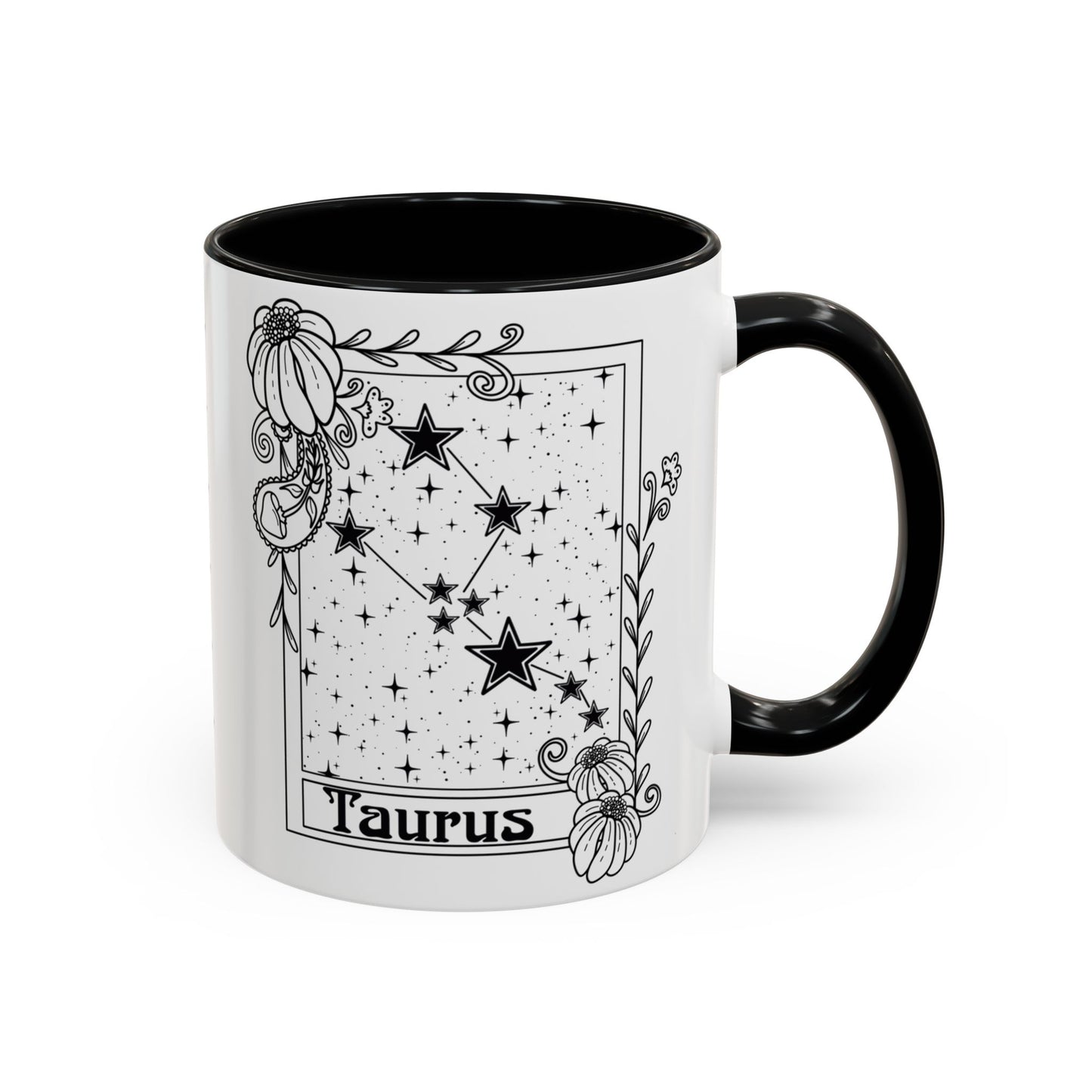 Taurus Constellation mug, Zodiac astrology coffee cup, Horoscope birthday gift mug, Star sign tarot card ceramic mug