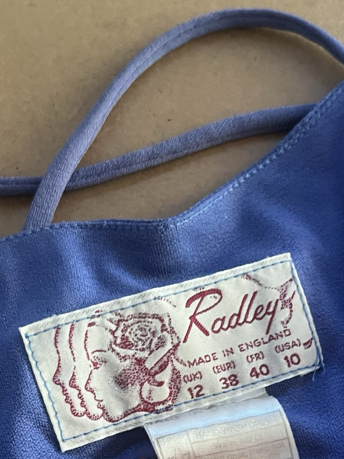 Vintage 1970s Summer Dress By Radley With Embroidered Detail Purple Size 10-12