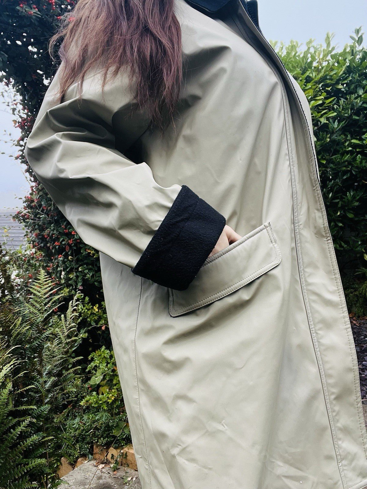 Vintage 80s Warm Coat By Dennis Basso Long Winter Jacket Beige Size L 16-18