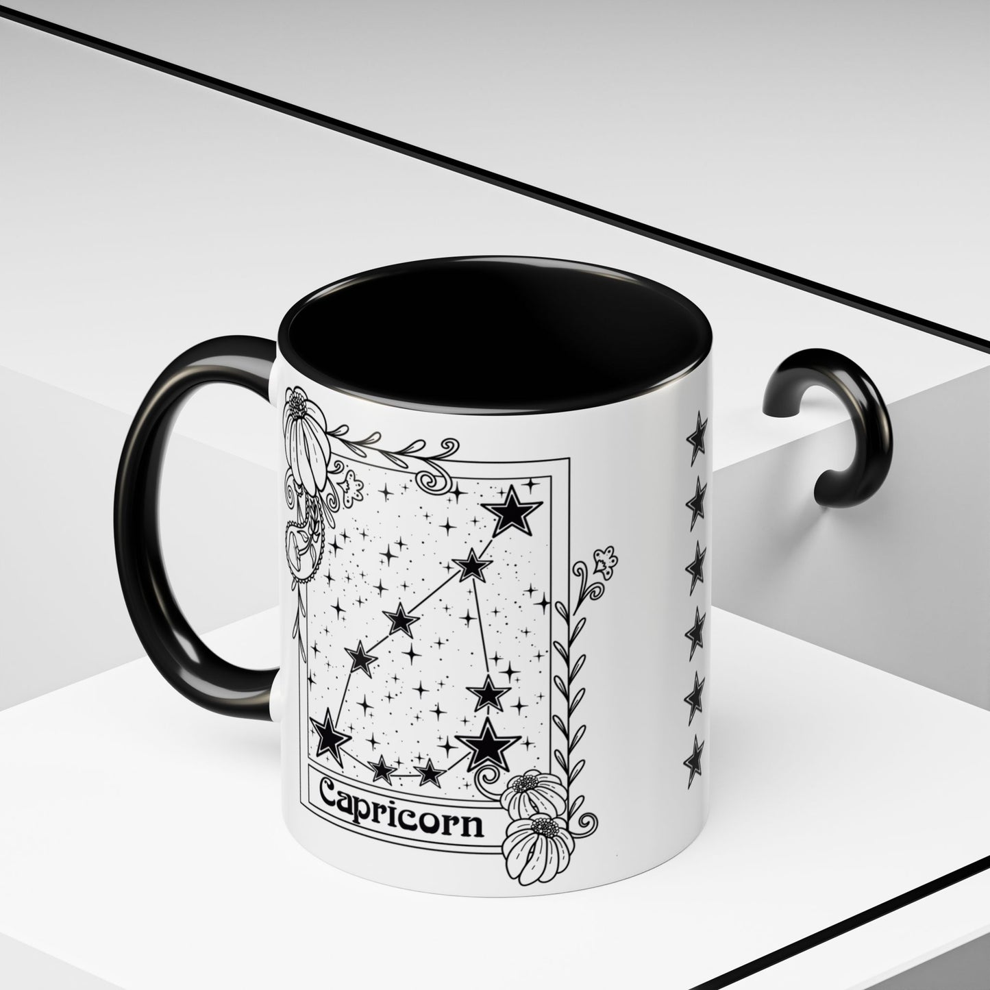 Capricorn Constellation mug, Zodiac astrology coffee cup, Horoscope birthday gift mug, Star sign tarot card ceramic mug
