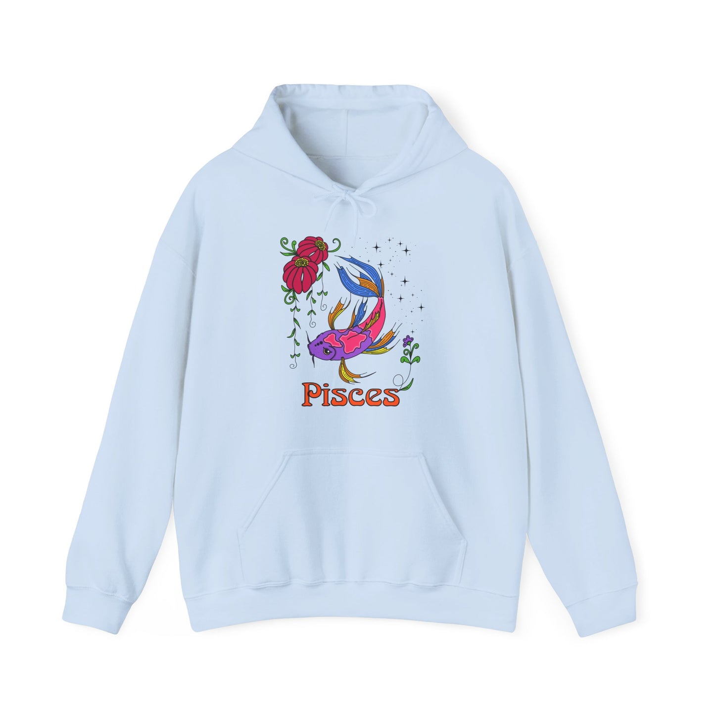Pisces star sign Hoodie, Fish zodiac astrology Jumper, Horoscope birthday gift sweatshirt, Bold retro colourful Design top