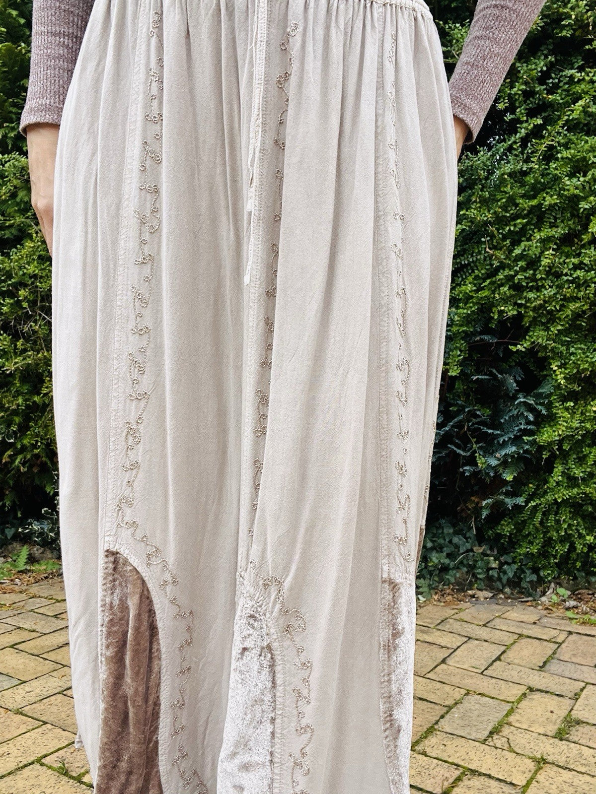Vintage Y2K Maxi Skirt, Hippie Boho Long Skirt By RAPP Embroidered Whimsigoth 12