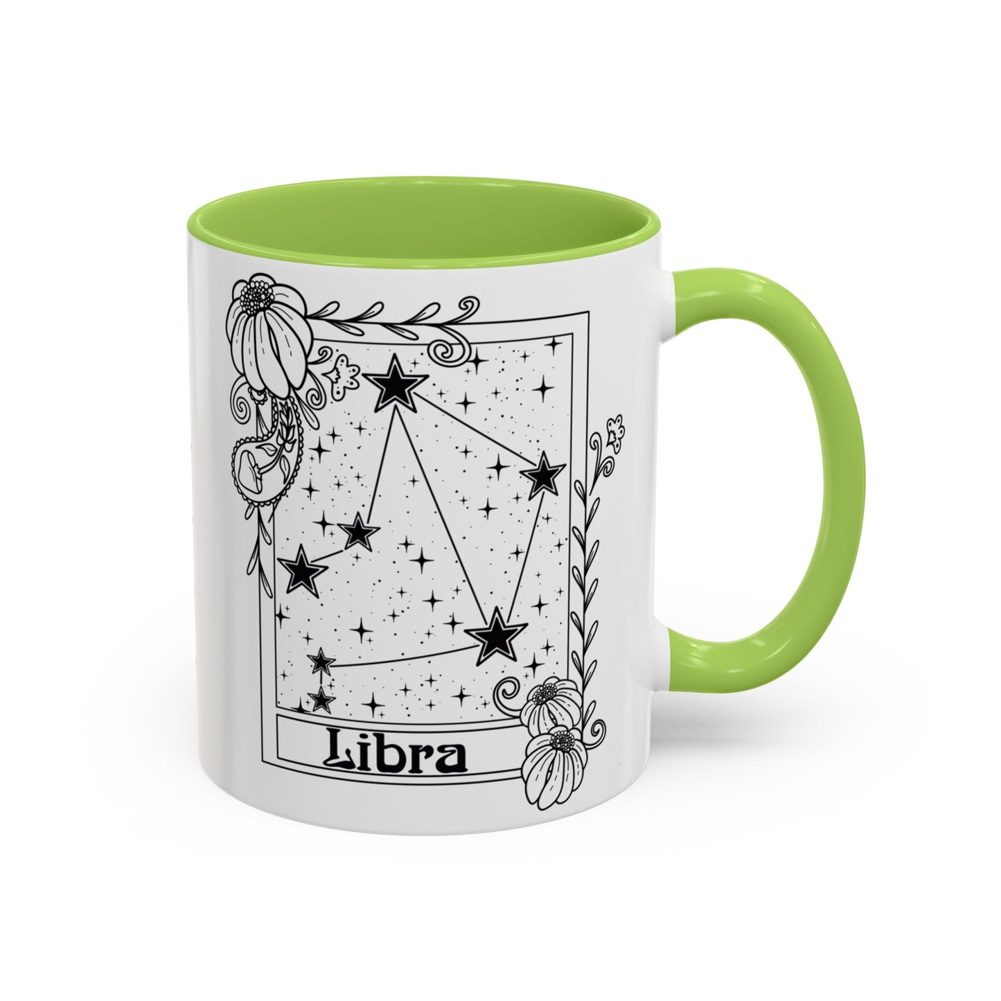 Libra Constellation mug, Zodiac astrology coffee cup, Horoscope birthday gift mug, Star sign tarot card ceramic mug
