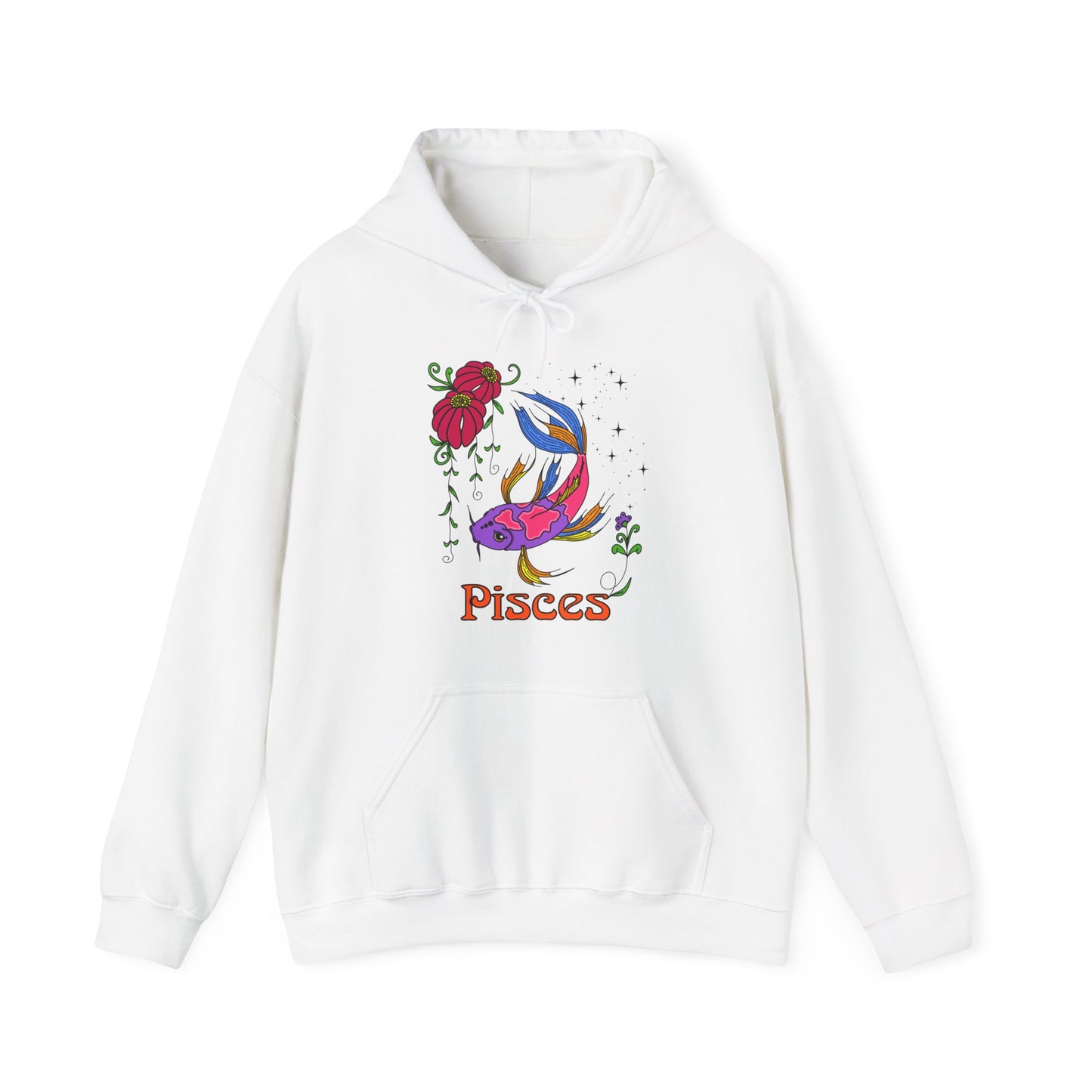 Pisces star sign Hoodie, Fish zodiac astrology Jumper, Horoscope birthday gift sweatshirt, Bold retro colourful Design top