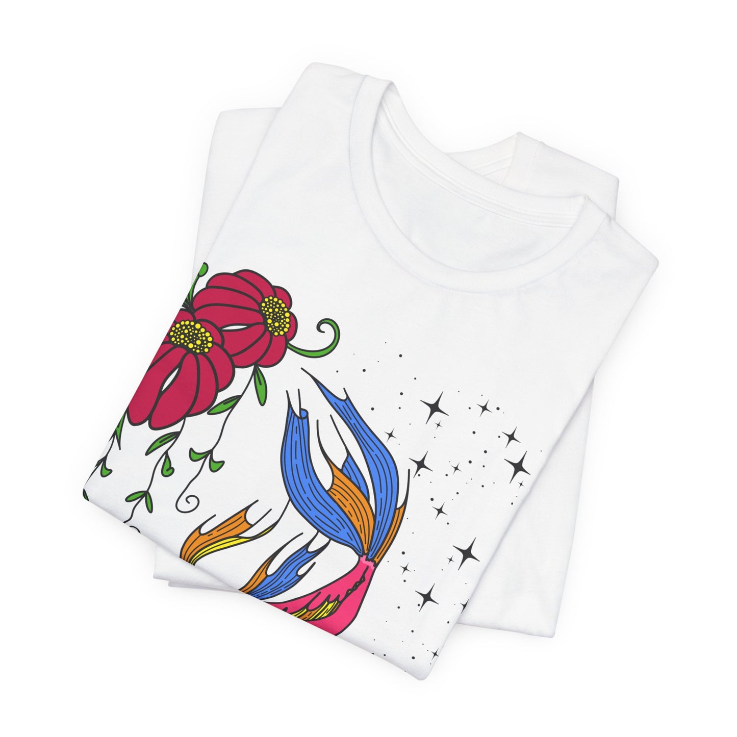 Pisces star sign T-Shirt, Fish zodiac astrology top, Horoscope birthday gift Tee, Bold retro colourful Design tshirt