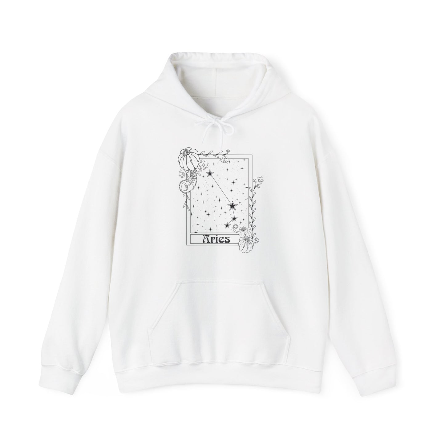 Aries Constellation Hoodie, Zodiac astrology Jumper, Horoscope birthday gift sweatshirt, Star sign tarot card Design top