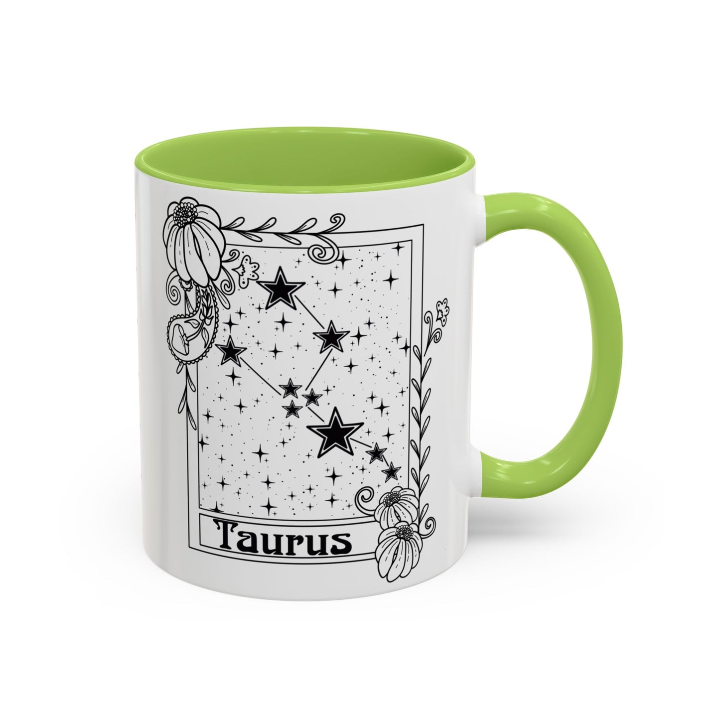 Taurus Constellation mug, Zodiac astrology coffee cup, Horoscope birthday gift mug, Star sign tarot card ceramic mug