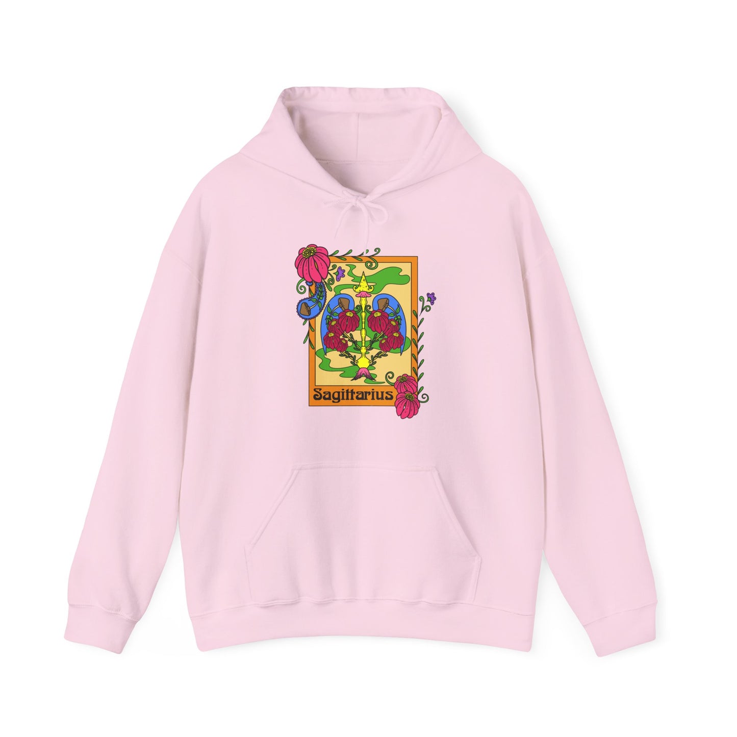 Sagittarius star sign Hoodie, Ram zodiac astrology Jumper, Horoscope birthday gift sweatshirt, Bold retro colourful Design top