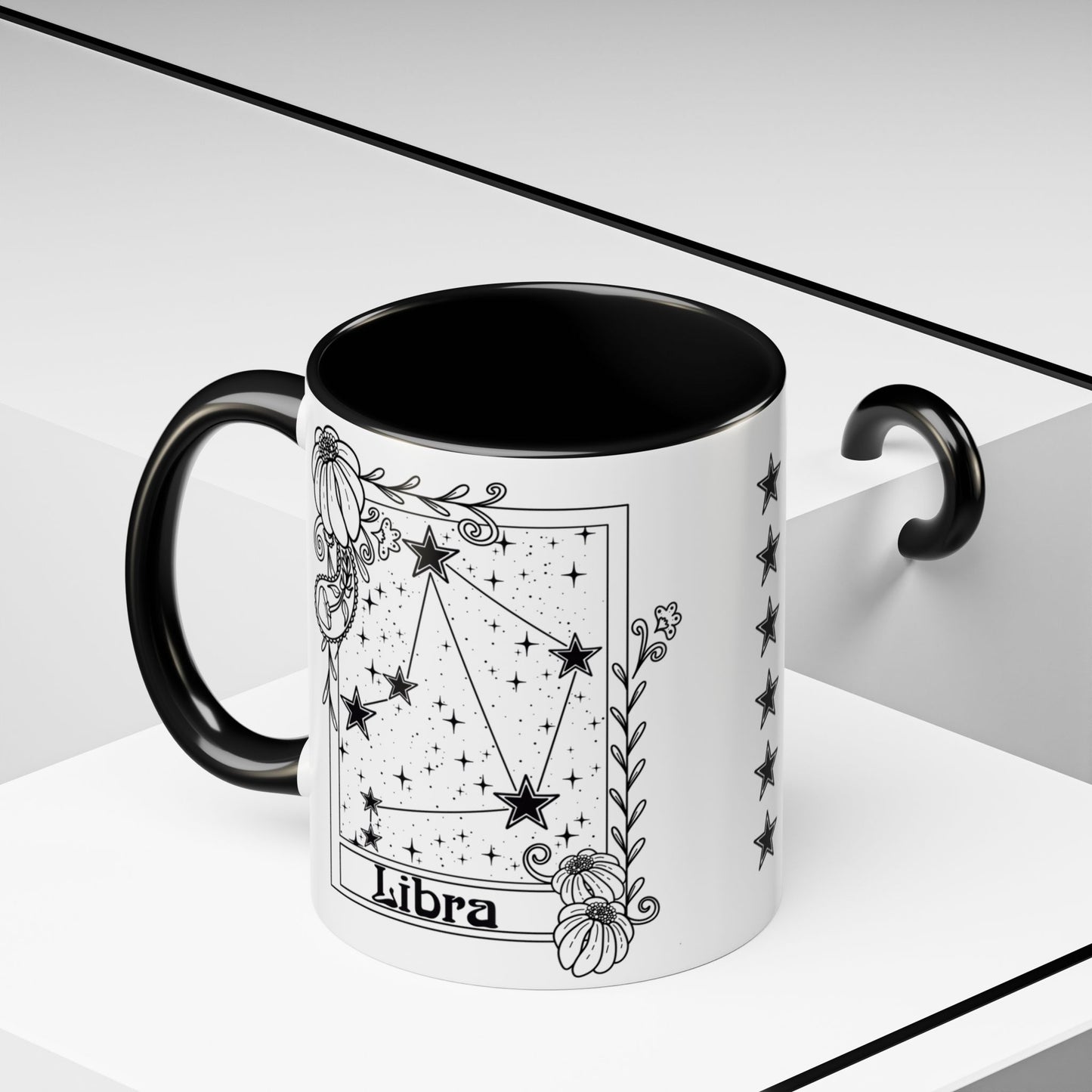 Libra Constellation mug, Zodiac astrology coffee cup, Horoscope birthday gift mug, Star sign tarot card ceramic mug