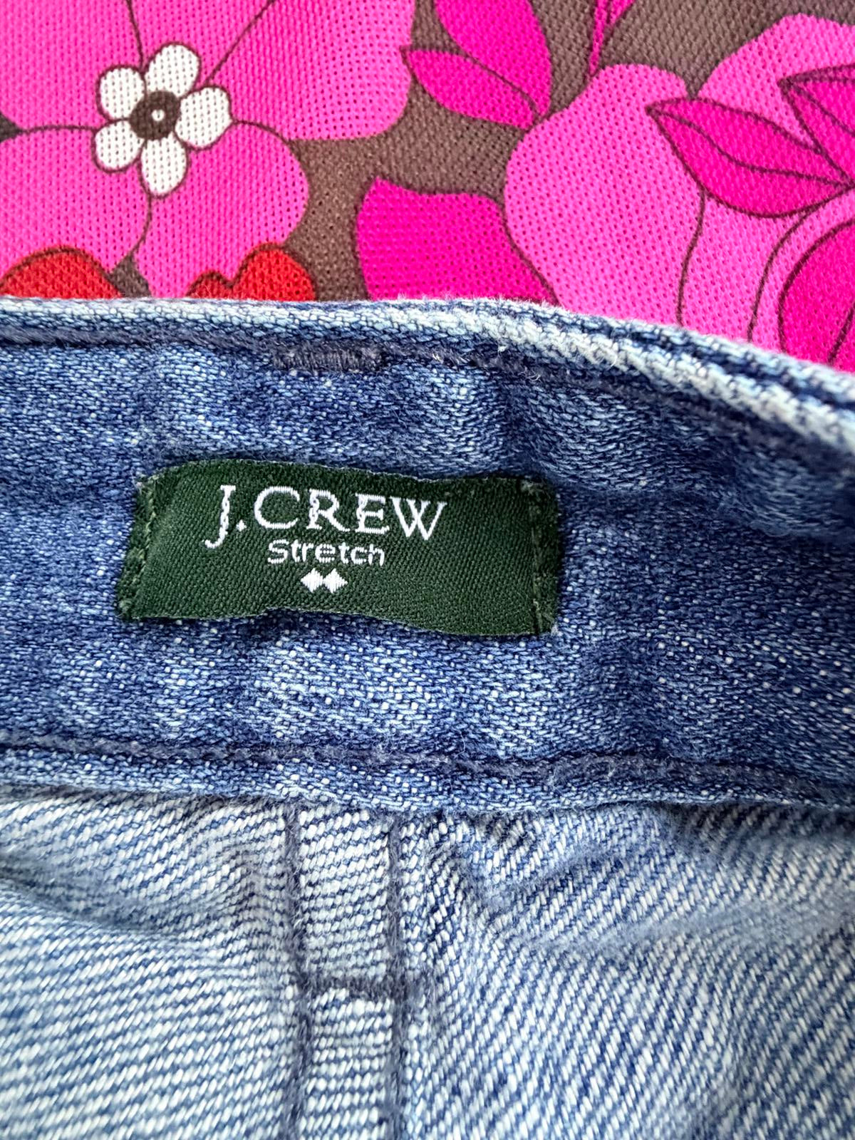 Blue Denim Mini Skirt by J.Crew size 16 stretch fit short summer skirt