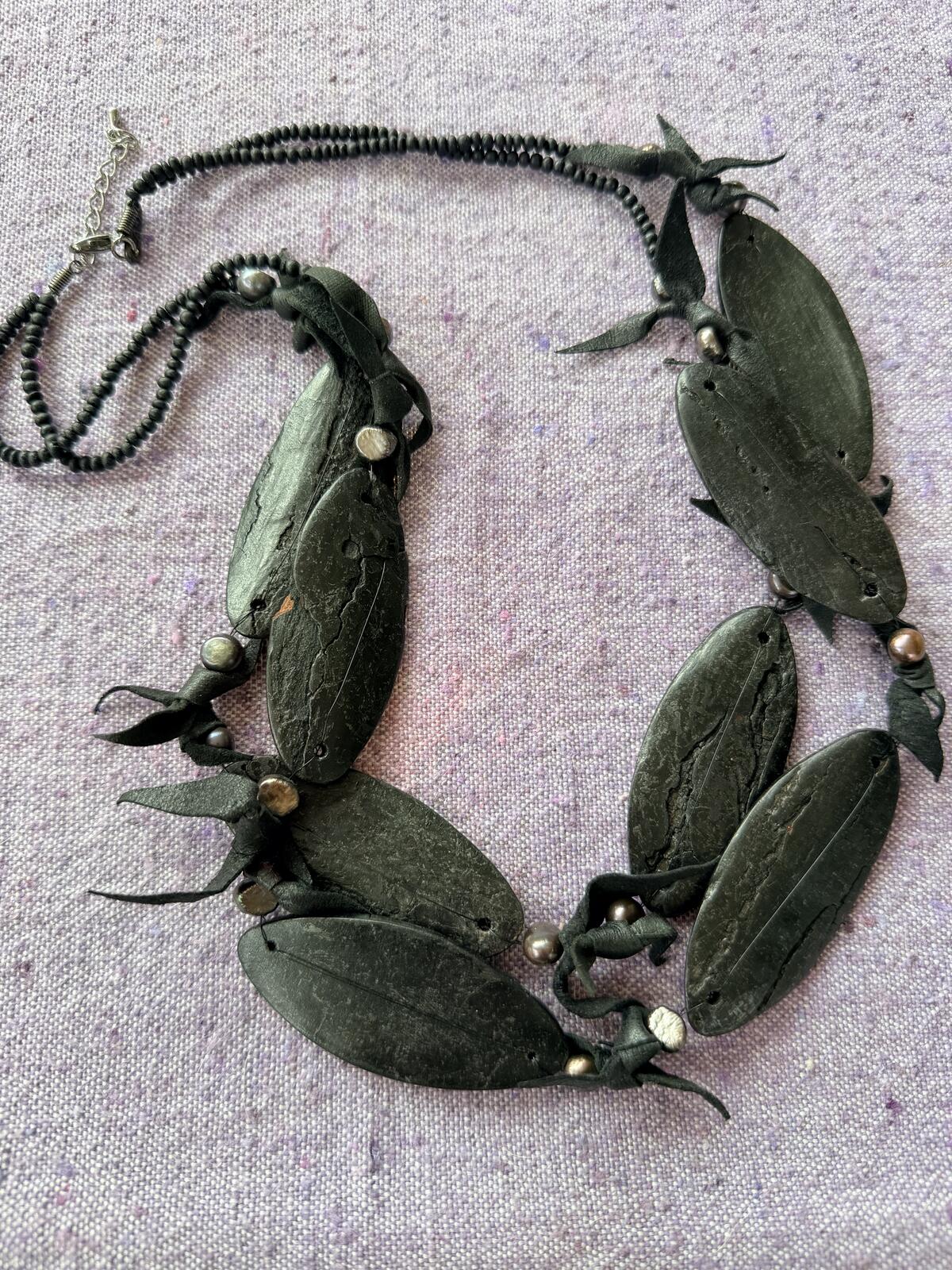 Vintage Wooded Necklace set Boho Hippie Festival Necklaces and Choker Set