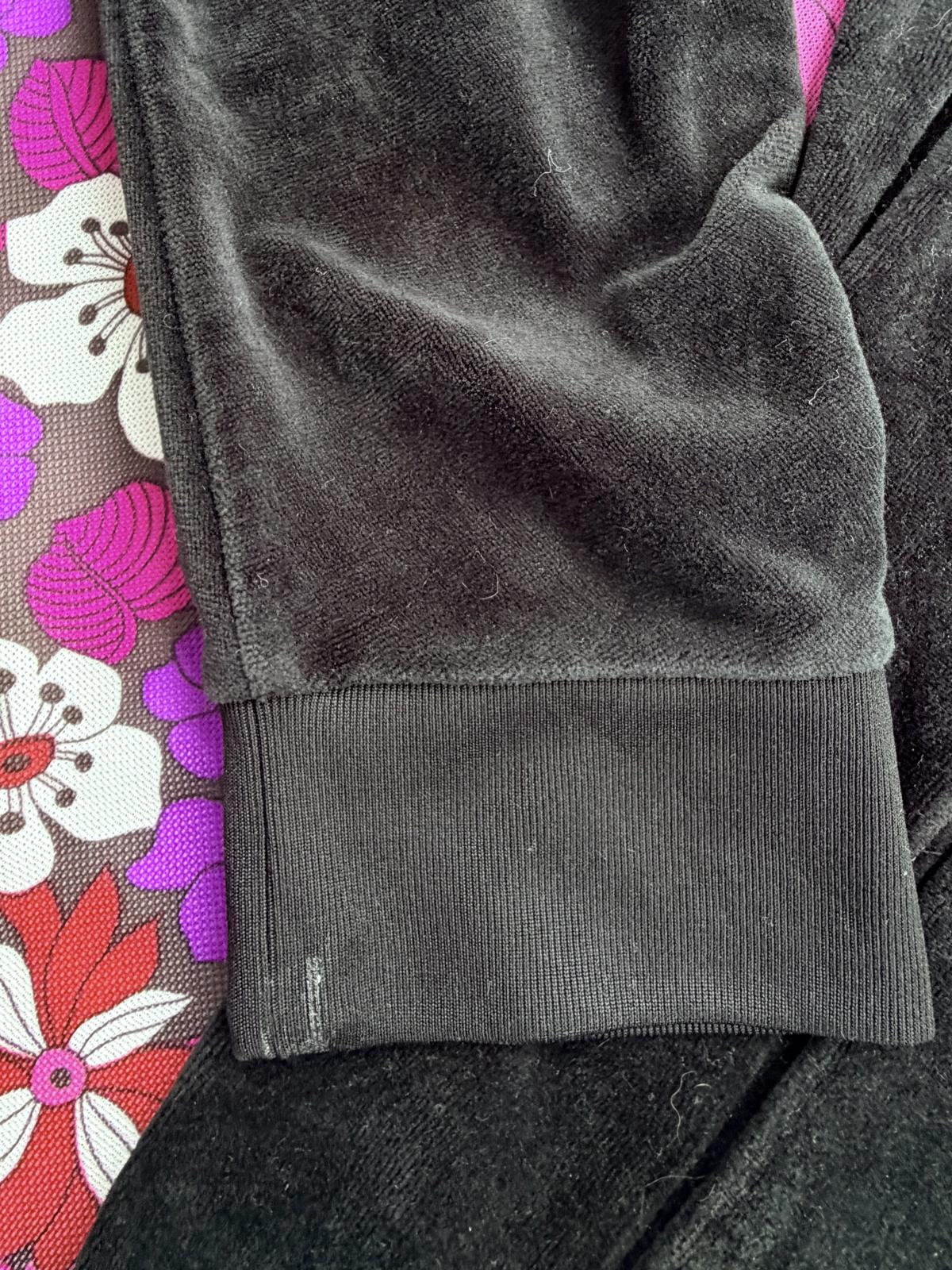 Vintage Y2K Juicy Couture Top Black Velour Zip Up Hoodie with rhinestones XL