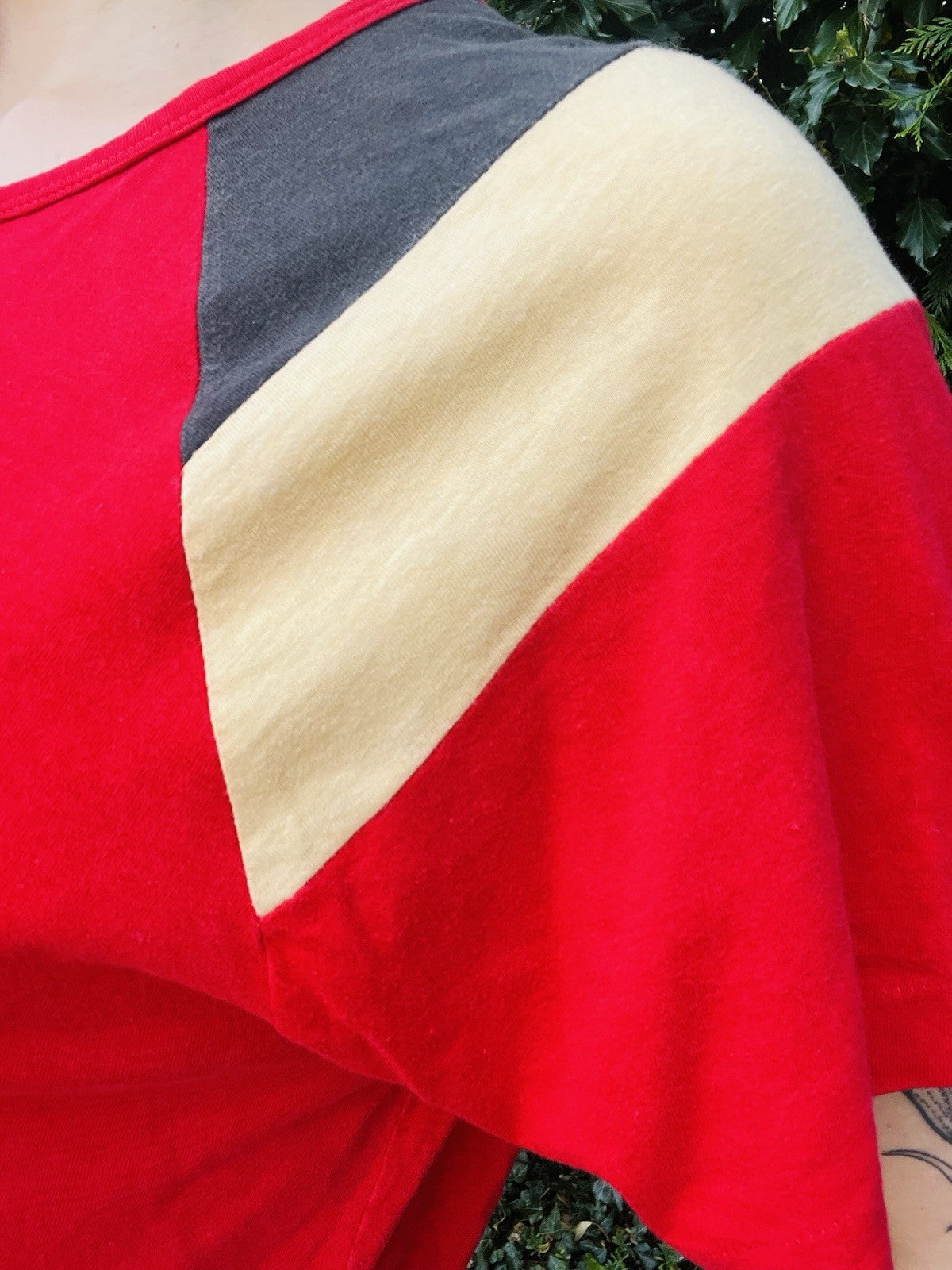 Vintage 80s Cotton T-shirt Block Colour Single Stitch Tee Top Short Sleeve 14-16