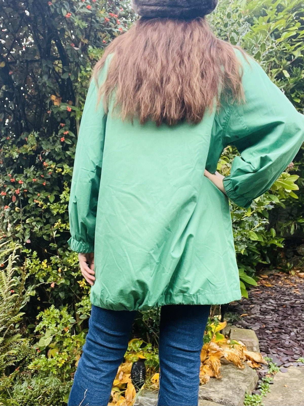Vintage 80s Coat By St Michael Oversized Retro Block Colour Jacket Size 10