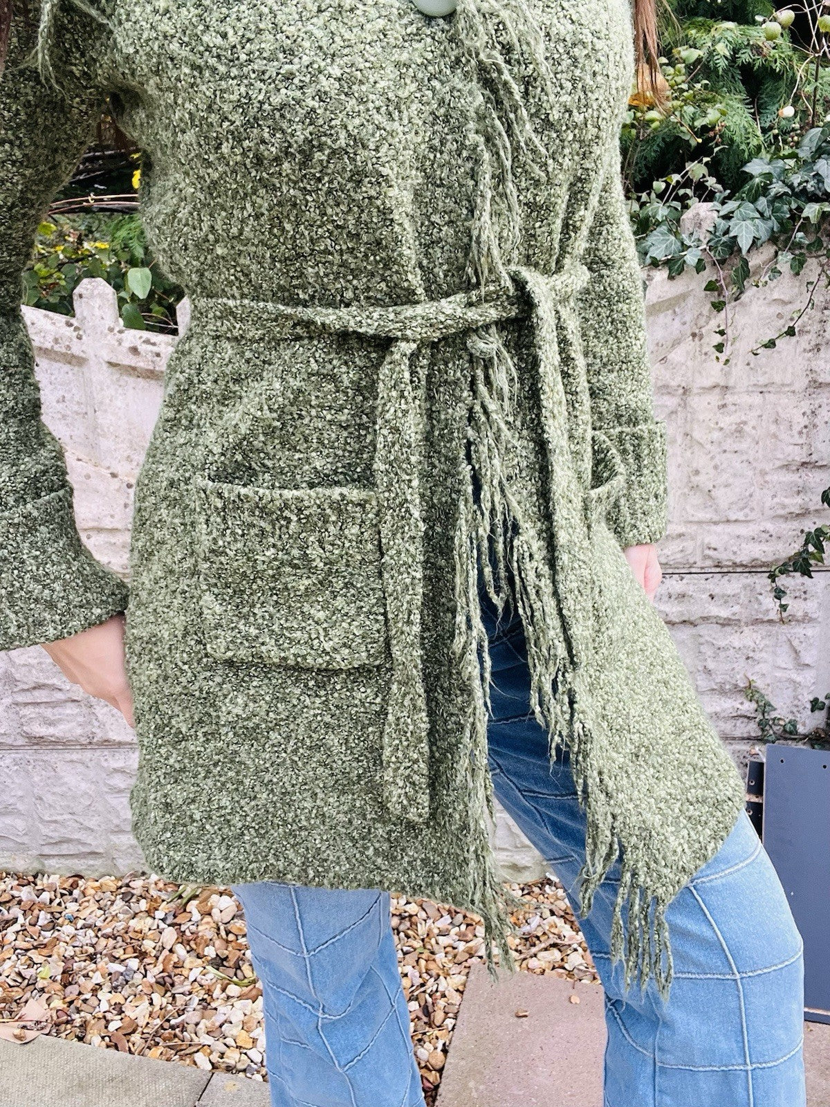 Fairycore Knit Cardigan Jumper By Soon Size 12 Green Long Knitted Whimsigoth