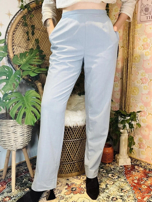 Vintage 1980s Trousers 10 Tapered Leg By St Michael High Waist Office Work Wear