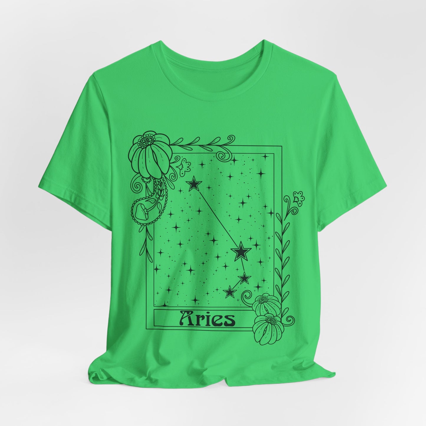 Aries Constellation T-Shirt, Zodiac astrology top, Horoscope birthday gift Tee, Star sign tarot card design tshirt