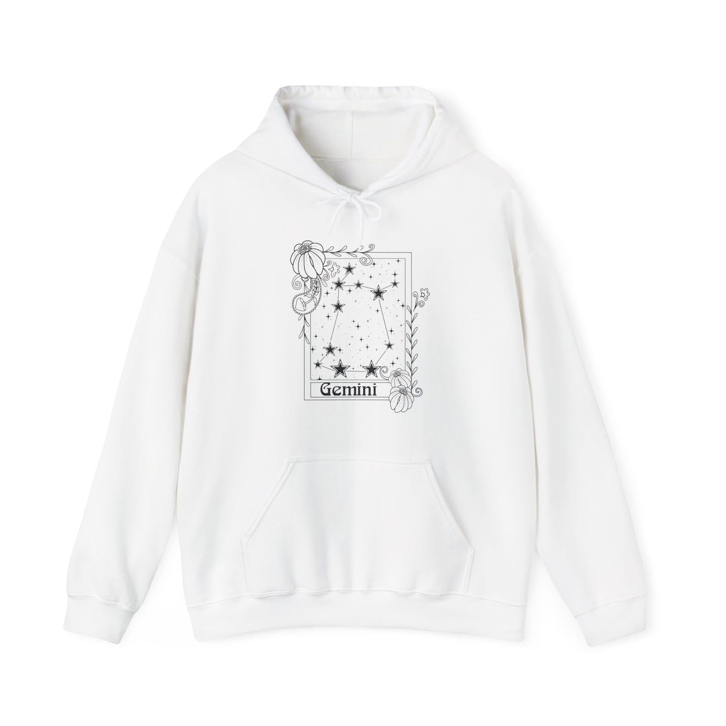 Gemini Constellation Hoodie, Zodiac astrology Jumper, Horoscope birthday gift sweatshirt, Star sign tarot card Design top