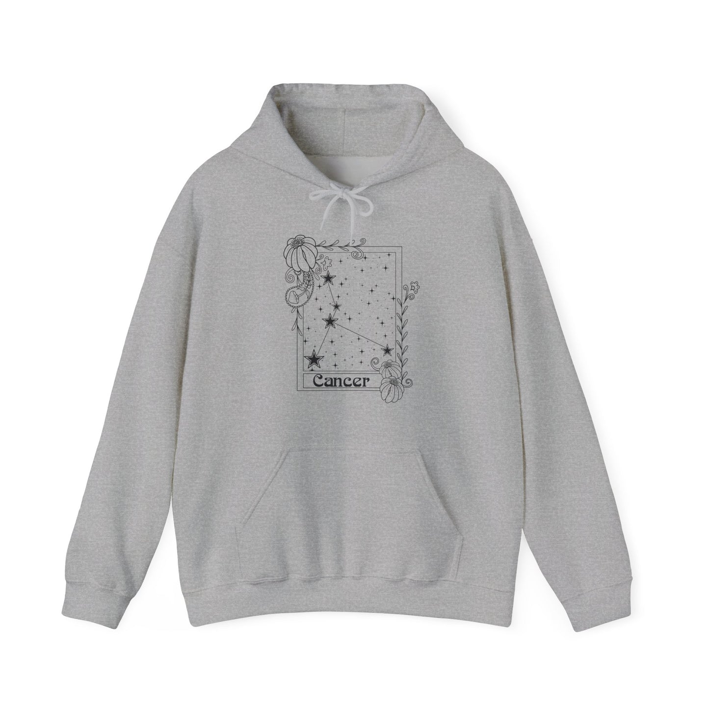 Cancer Constellation Hoodie, Zodiac astrology Jumper, Horoscope birthday gift sweatshirt, Star sign tarot card Design top