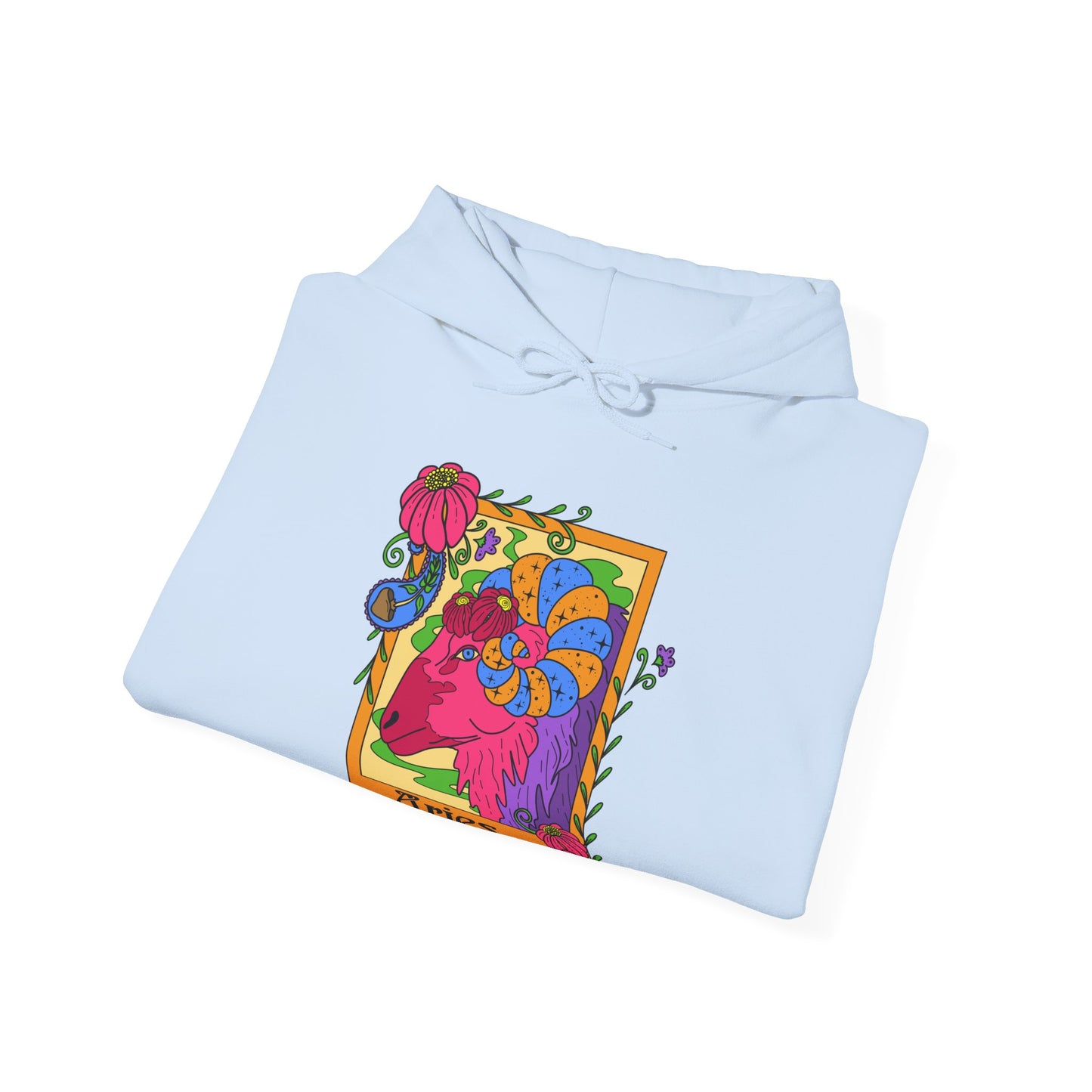 Aries star sign Hoodie, Ram zodiac astrology Jumper, Horoscope birthday gift sweatshirt, Bold retro colourful Design top