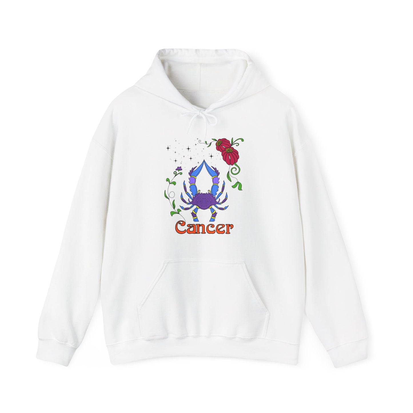 Cancer star sign Hoodie, Crab zodiac astrology Jumper, Horoscope birthday gift sweatshirt, Bold retro colourful Design top